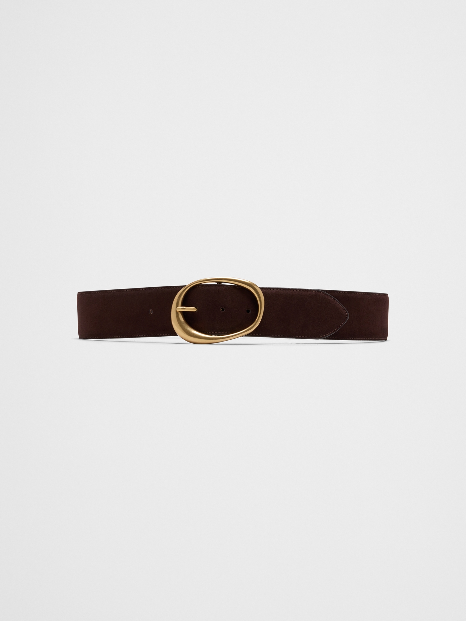 Vegan Leather Organic Buckle Wide Belt