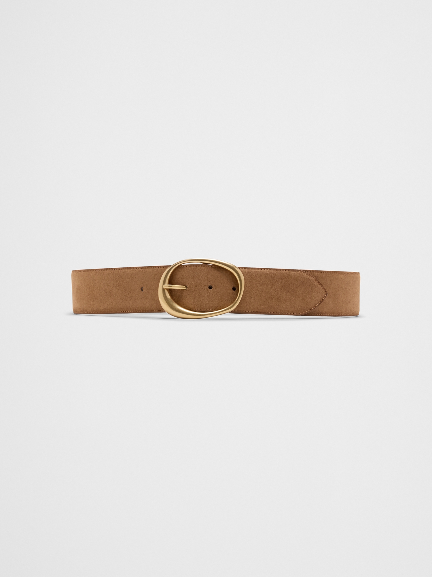 Vegan Leather Organic Buckle Wide Belt
