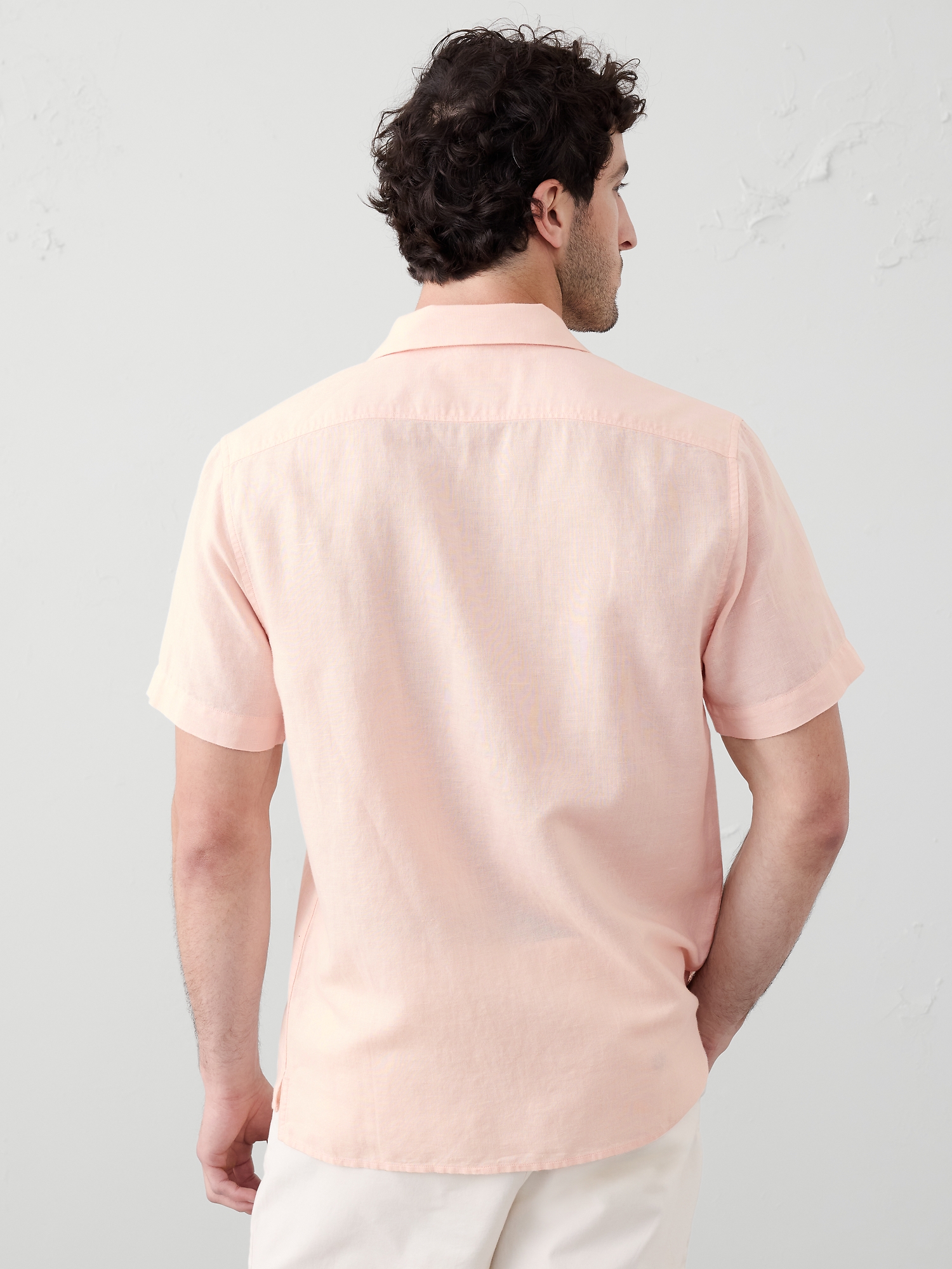 Image number 8 showing, Standard-Fit Linen-Blend Resort Shirt