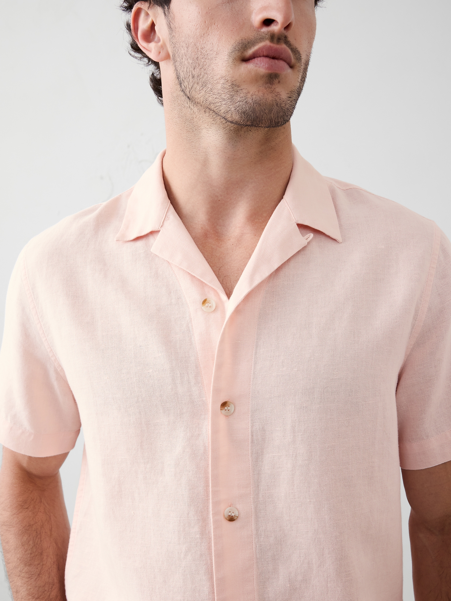 Image number 6 showing, Standard-Fit Linen-Blend Resort Shirt