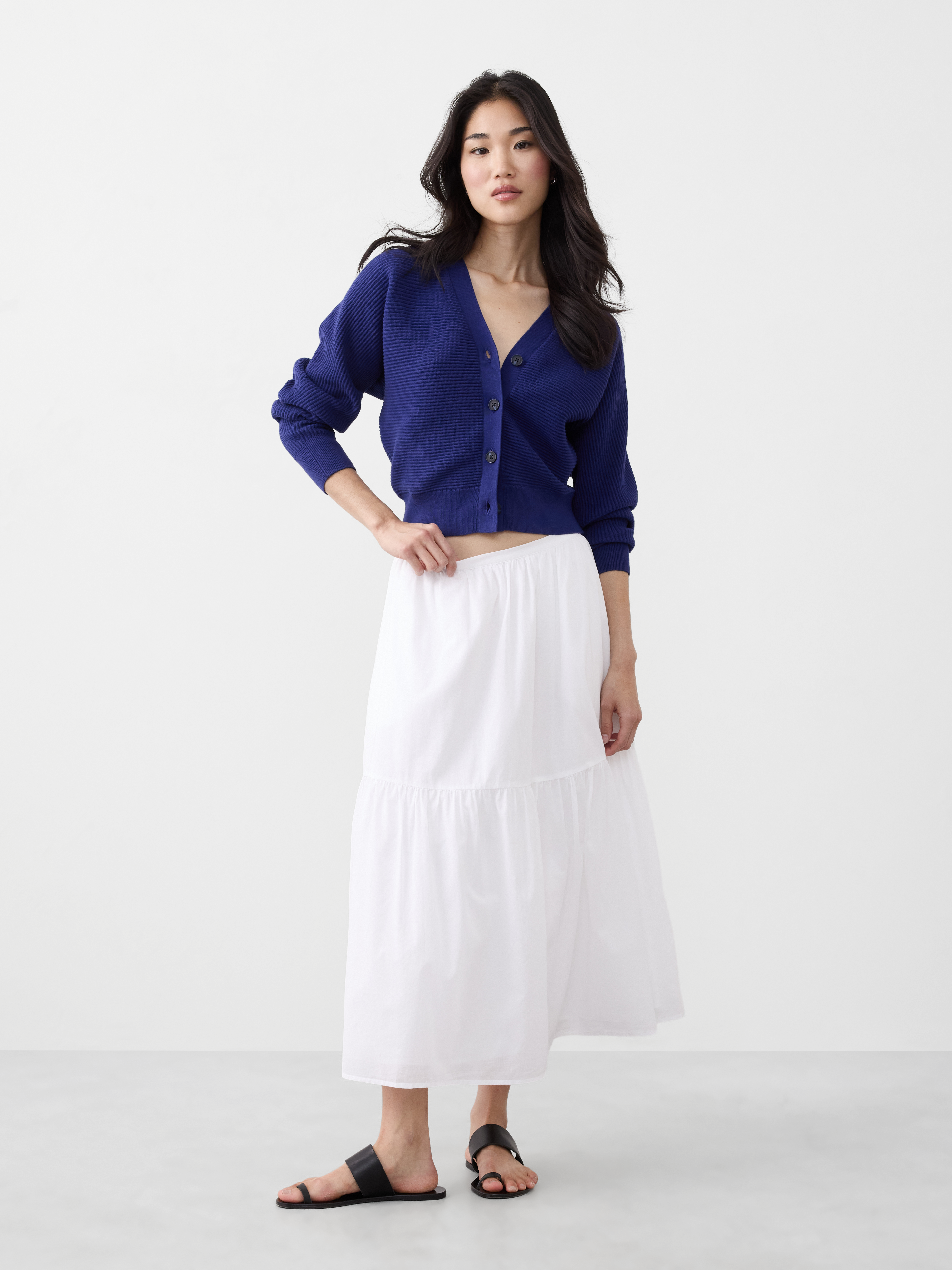 Horizontal Ribbed Cardigan | Banana Republic Factory