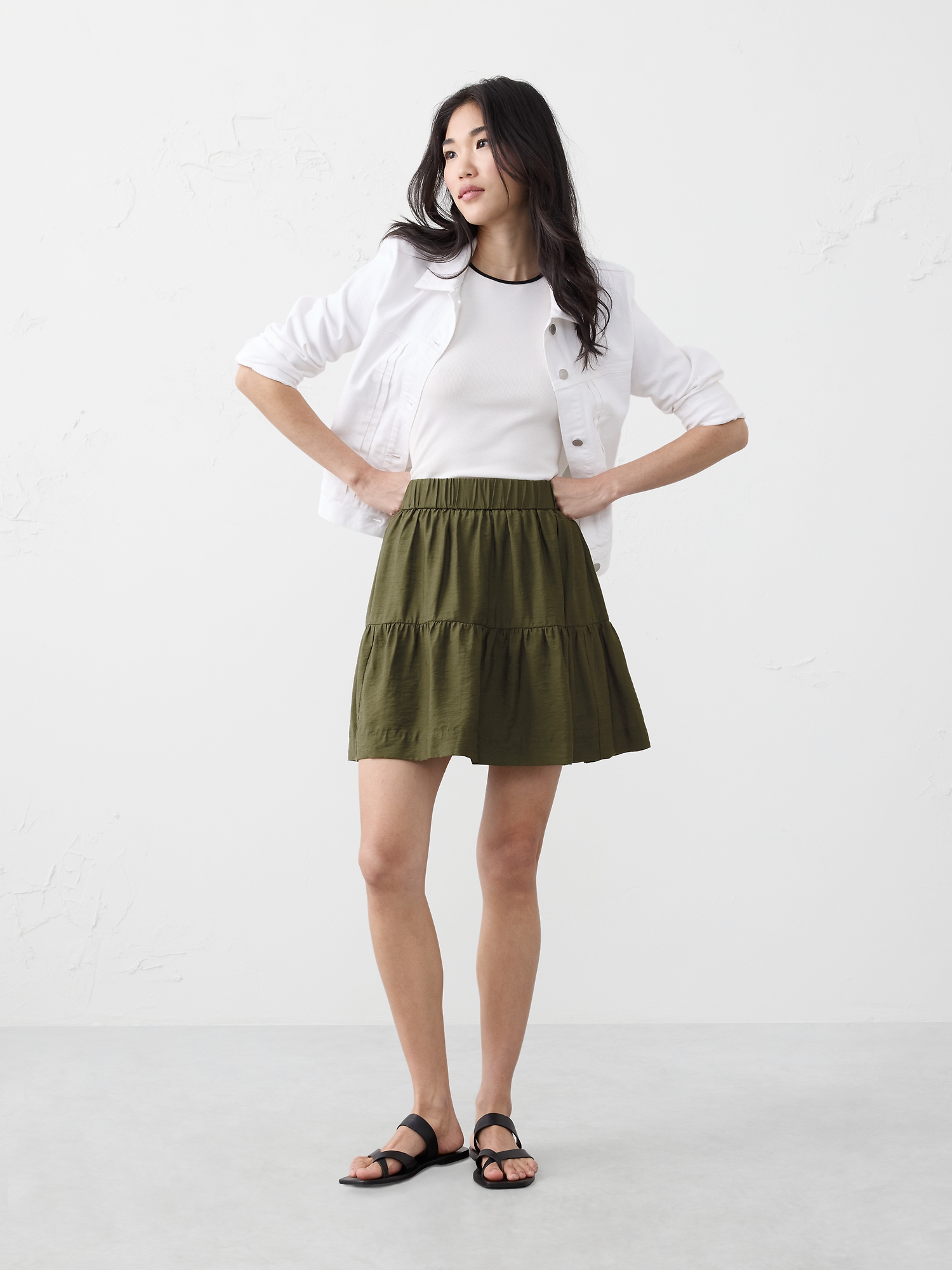 Tiered Mini Skirt - Multi