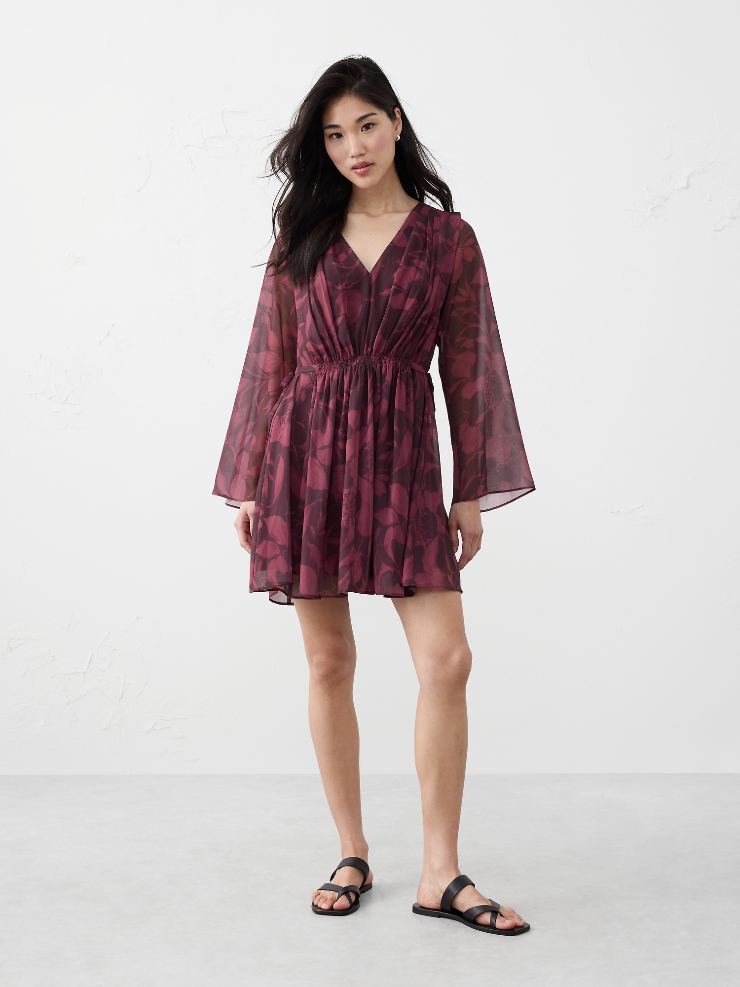 Image number 1 showing, Chiffon Side-Tie Mini Dress