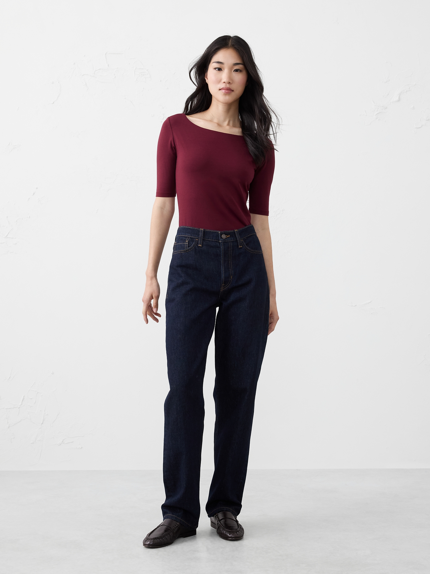 Image number 1 showing, Soft Stretch Elbow-Sleeve Top