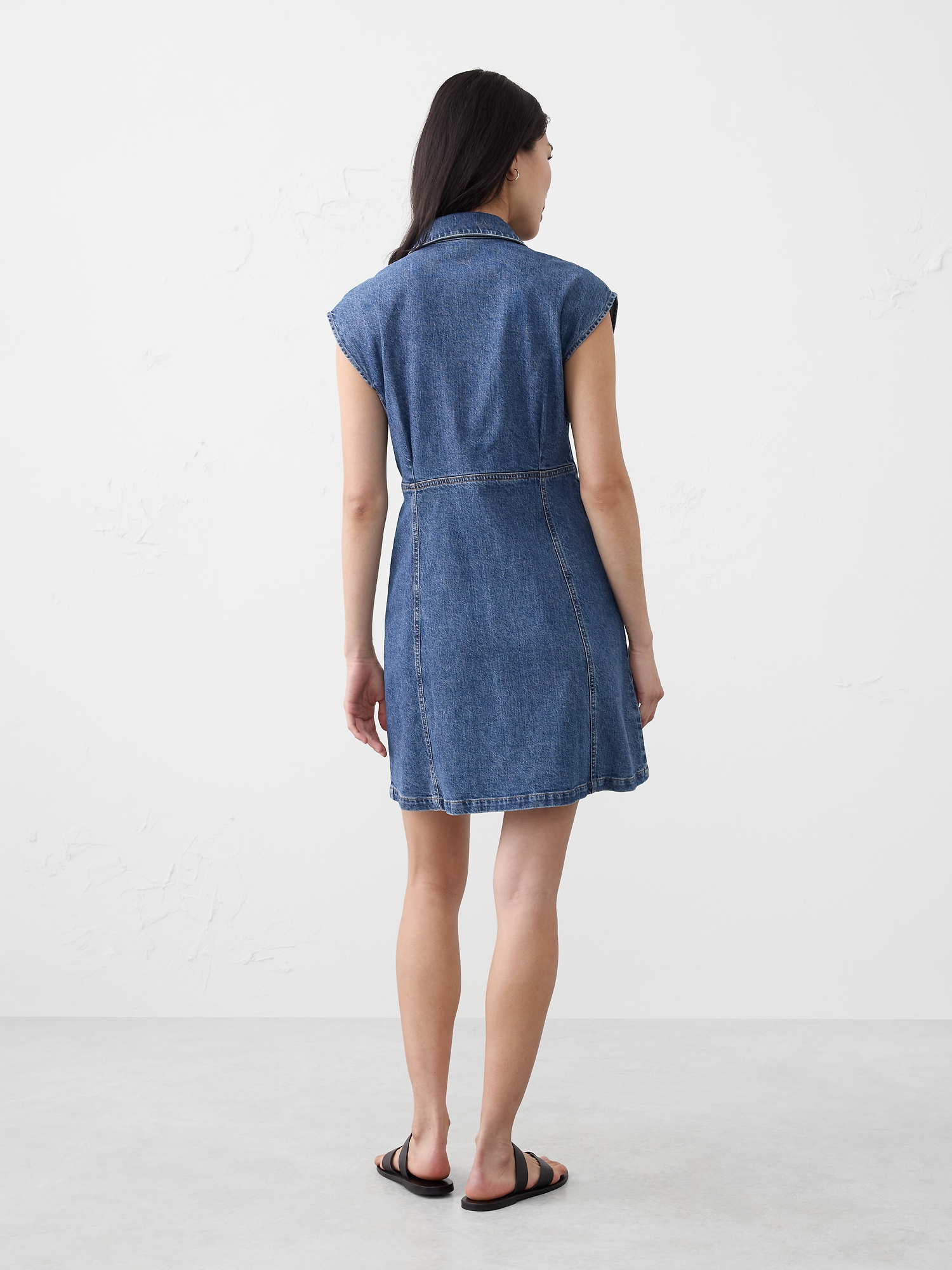 Image number 2 showing, Denim Mini Shirtdress