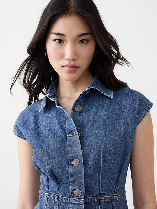 Denim Mini Shirtdress | Banana Republic Factory