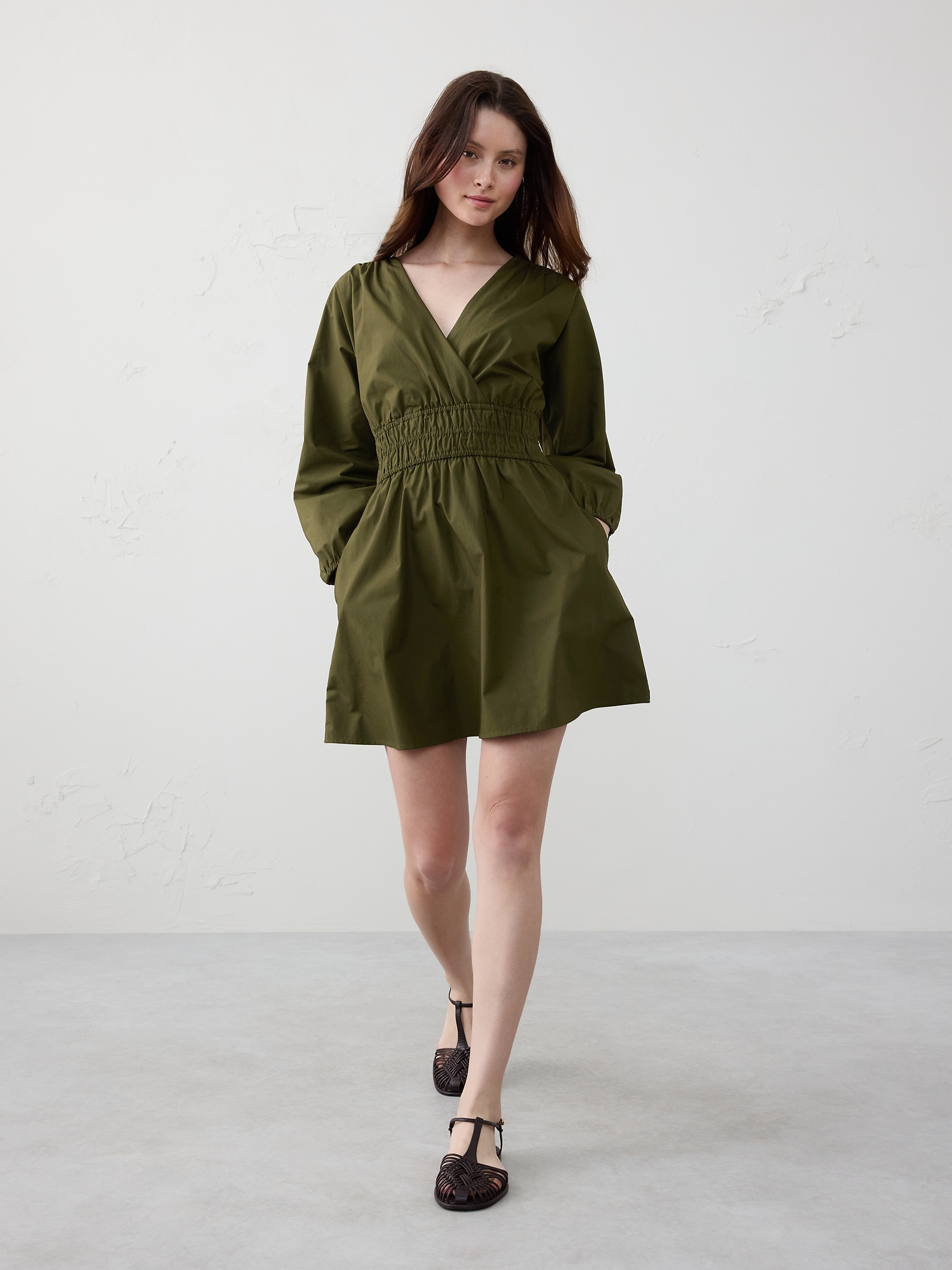 Image number 1 showing, Waist-Seam Mini Dress