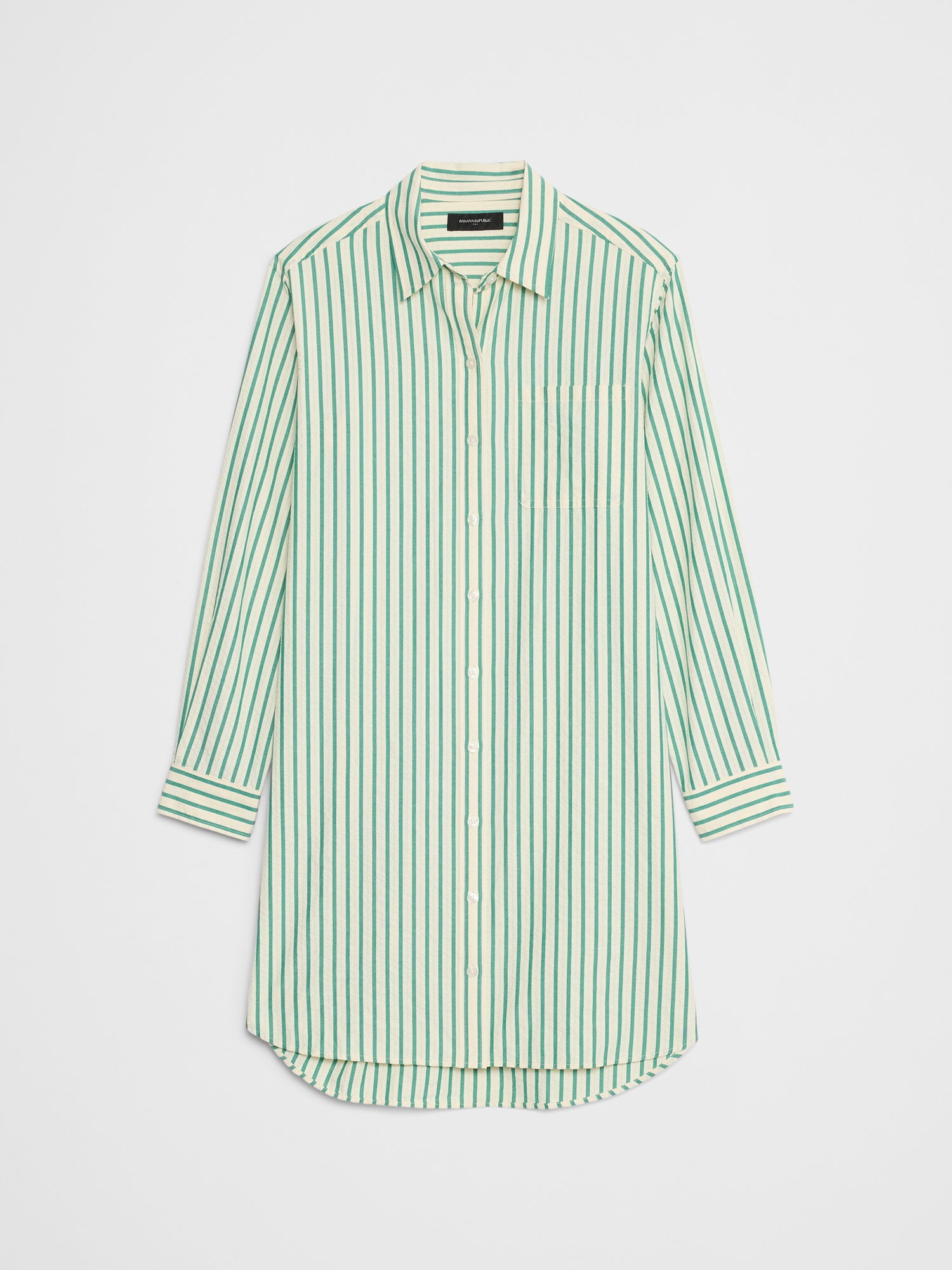 Image number 7 showing, Linen-Blend Mini Shirtdress