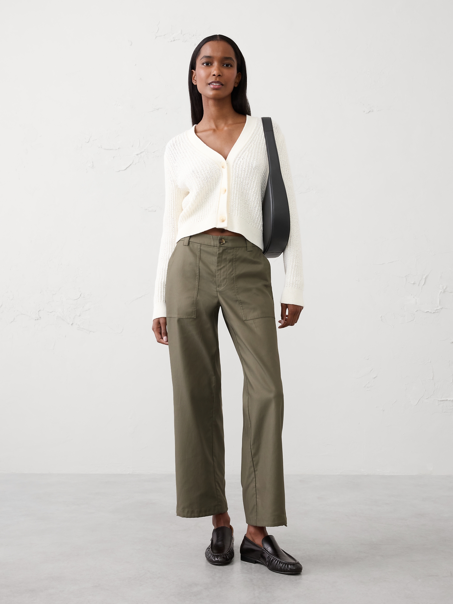 Image number 1 showing, Straight Mid-Rise Utility Pant