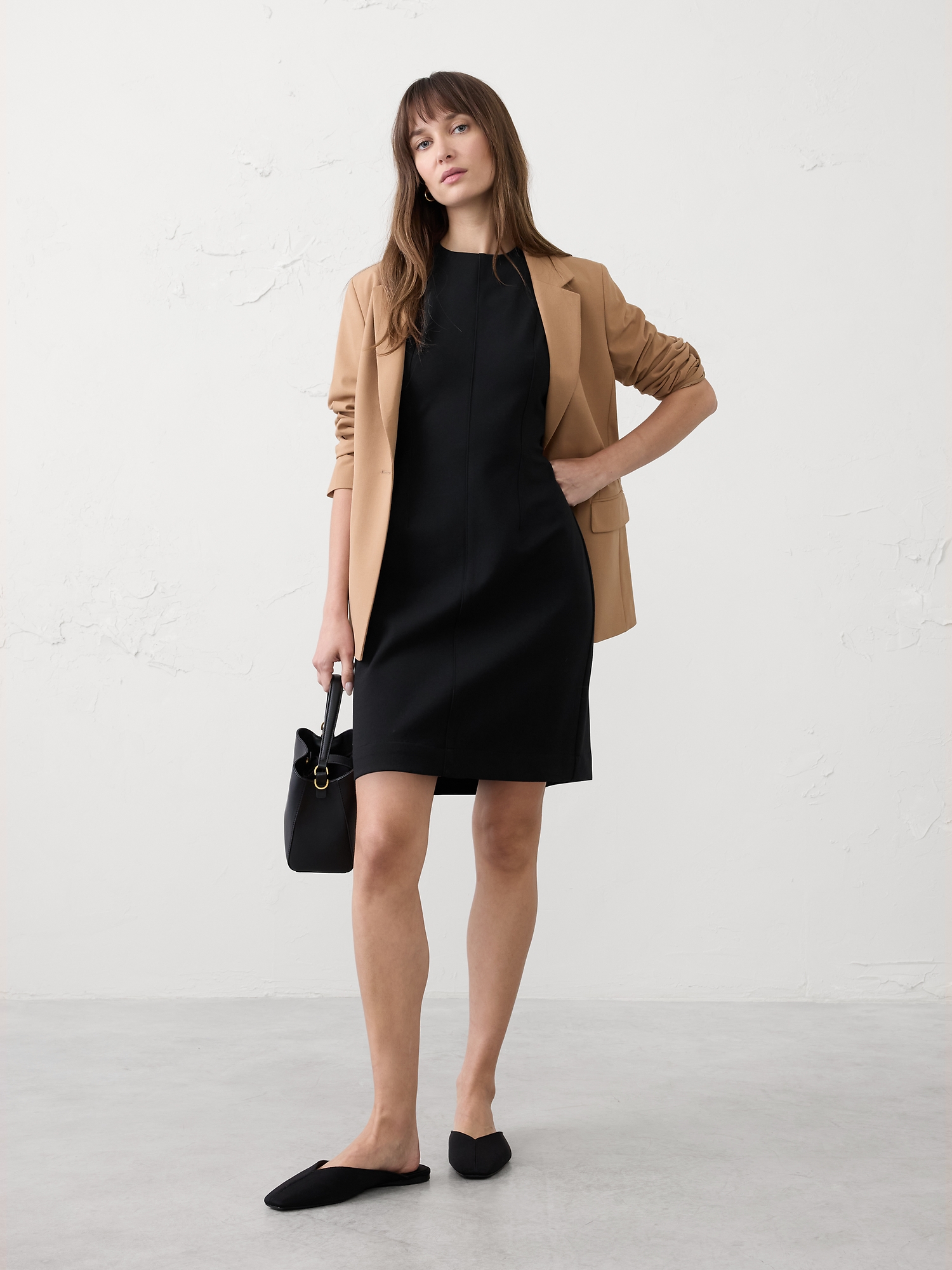 Image number 3 showing, SEAMED SHEATH MINI DRESS