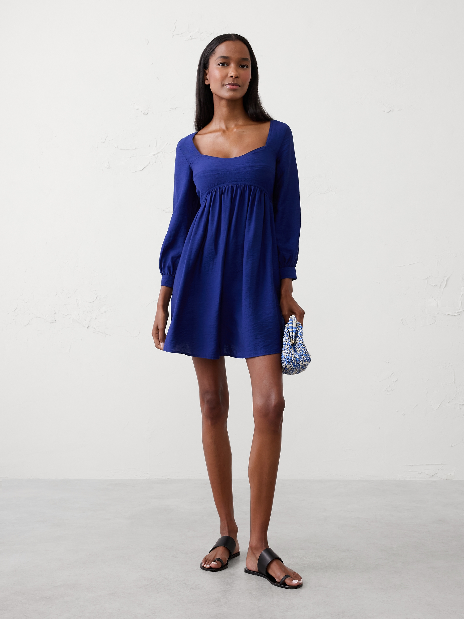 Image number 1 showing, Gathered-Waist Mini Dress