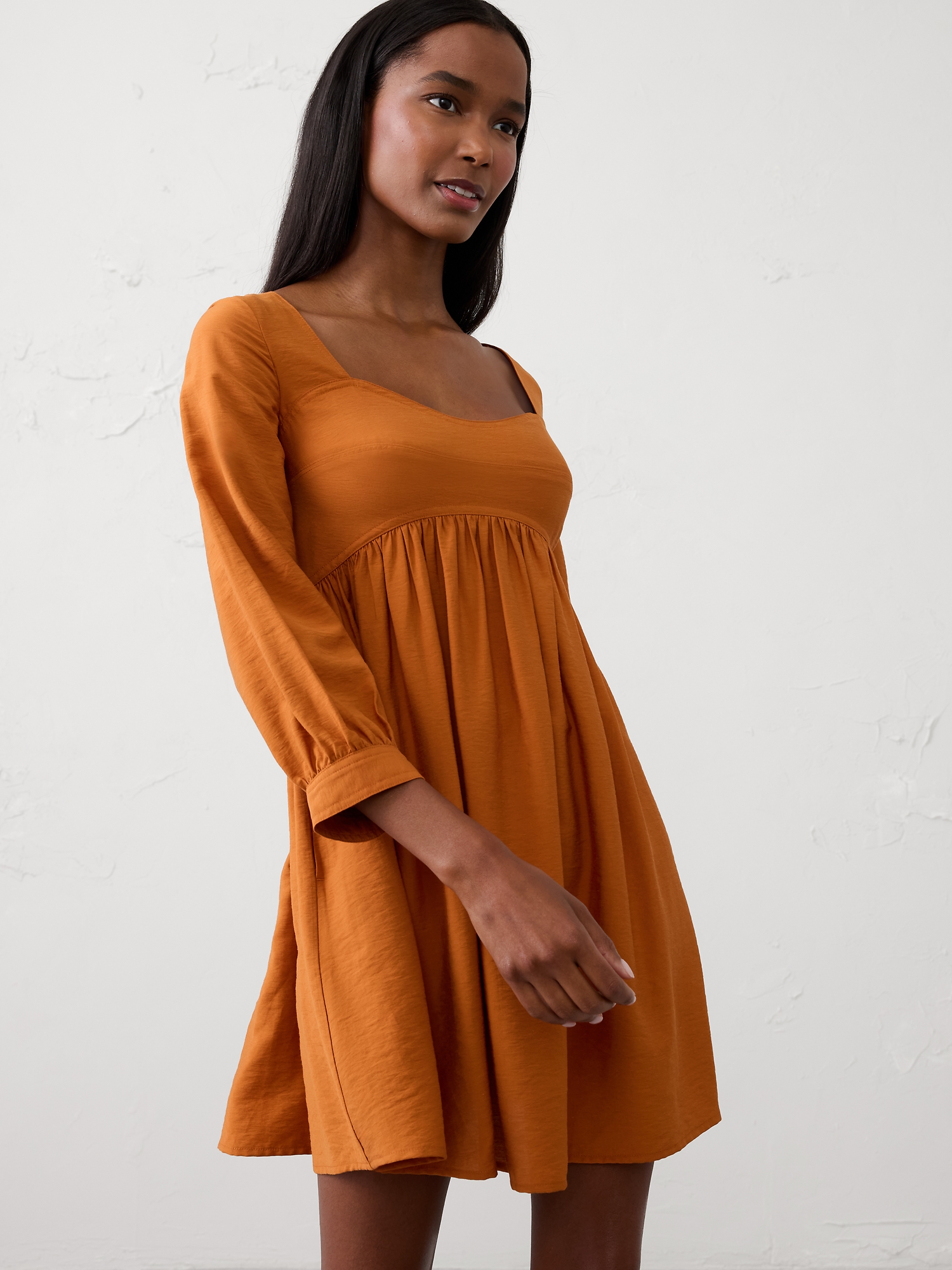 Image number 1 showing, Gathered-Waist Mini Dress