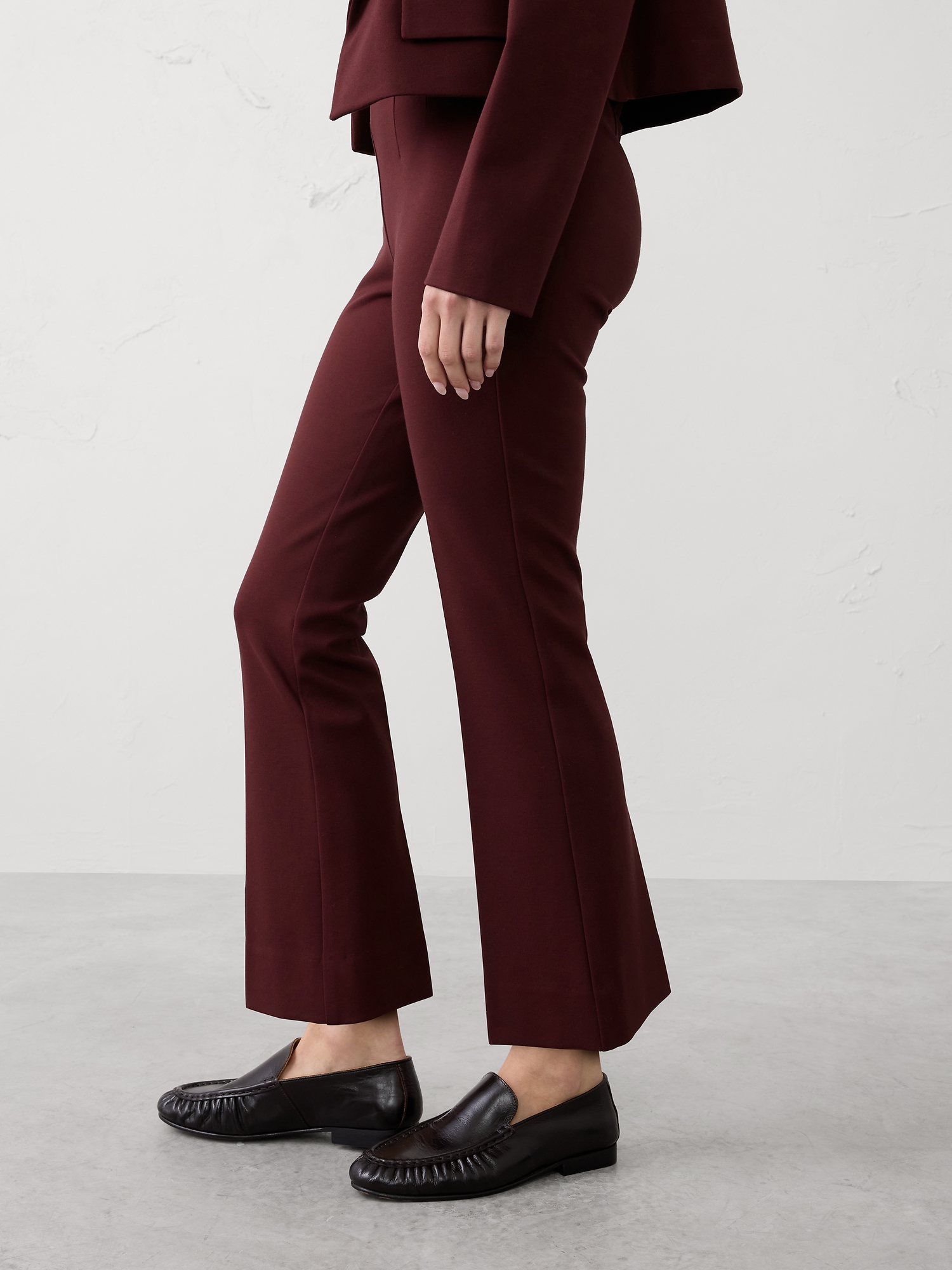 Image number 6 showing, Bootcut Cropped Ponte Pull-On Pant