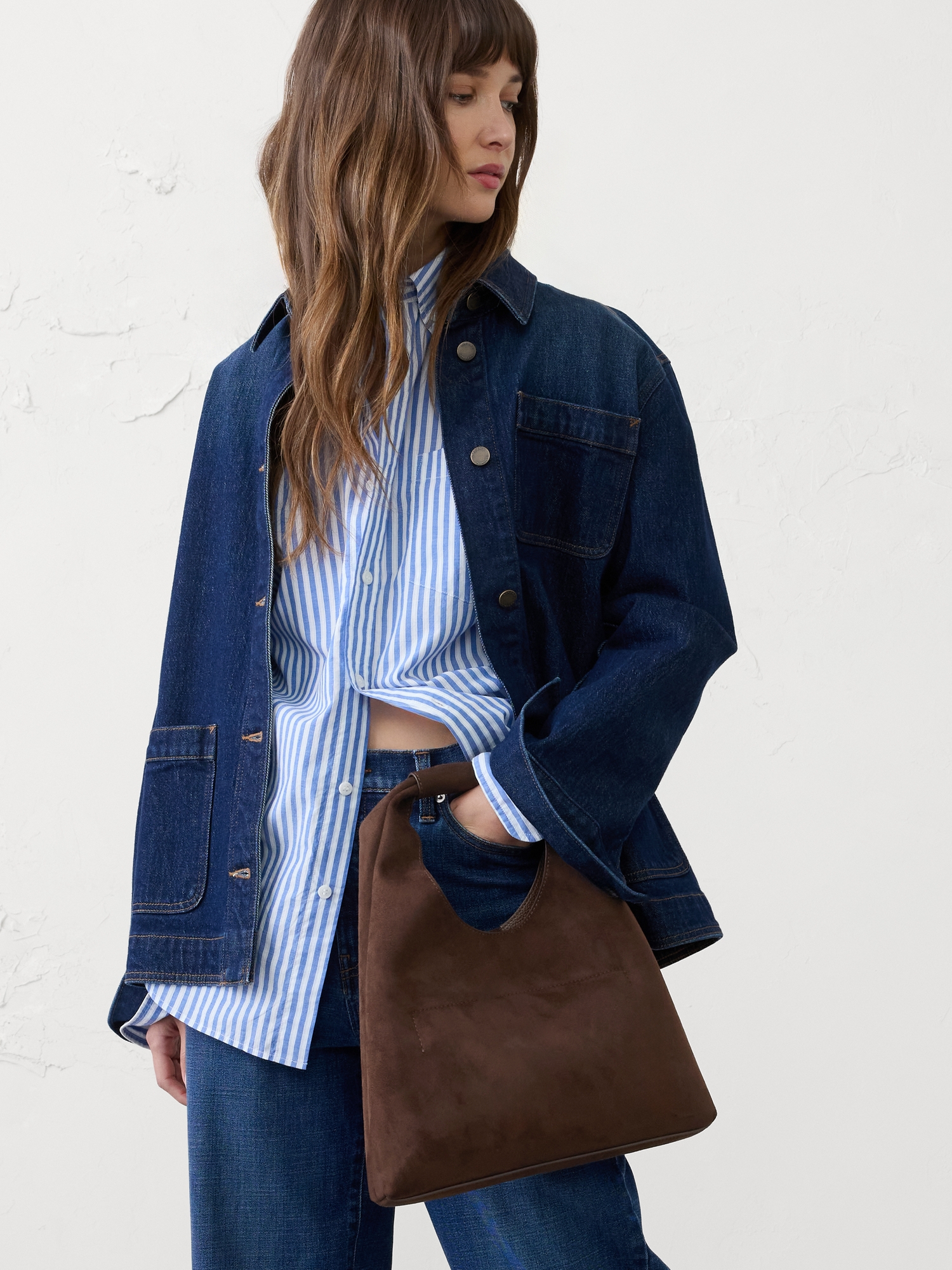 Vegan Leather Mini Slouchy Tote