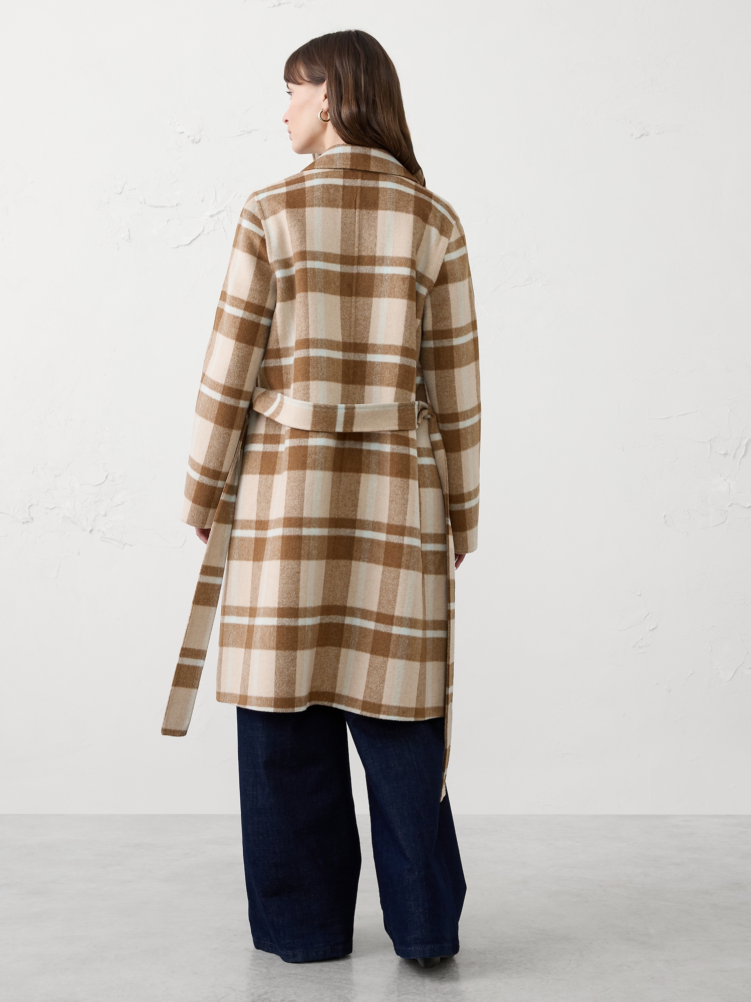 Image number 2 showing, DOUBLE FACE LONG TIE WAIST COAT