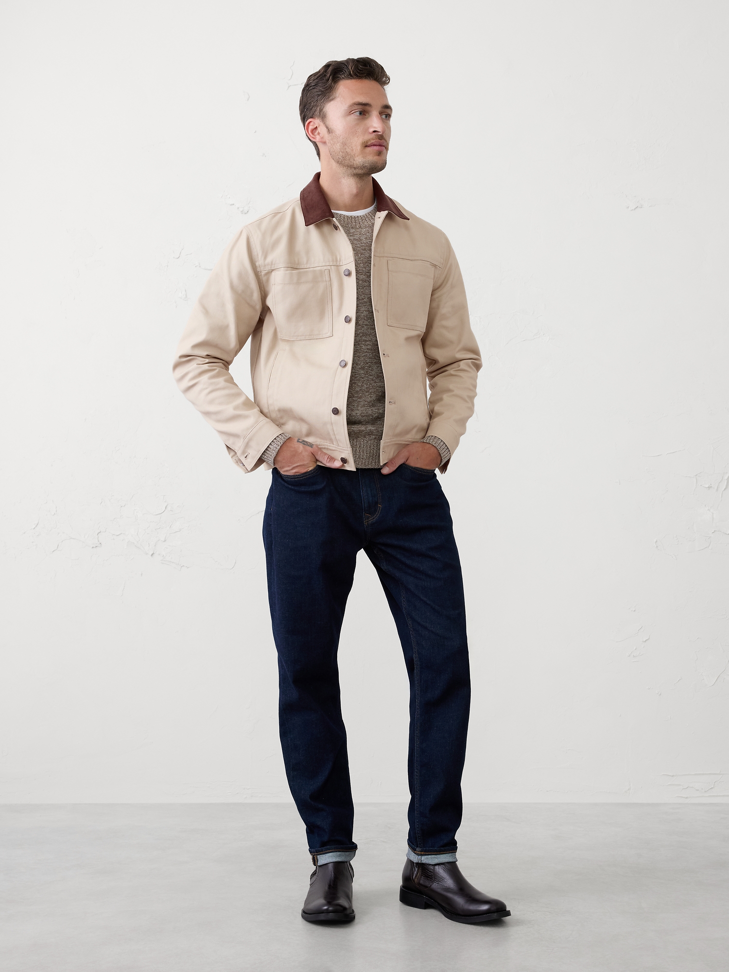 Image number 1 showing, Canvas Trucker Jacket