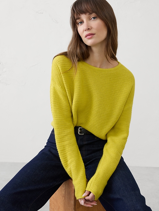 Boxy Cropped Pullover Sweater | Banana Republic Factory