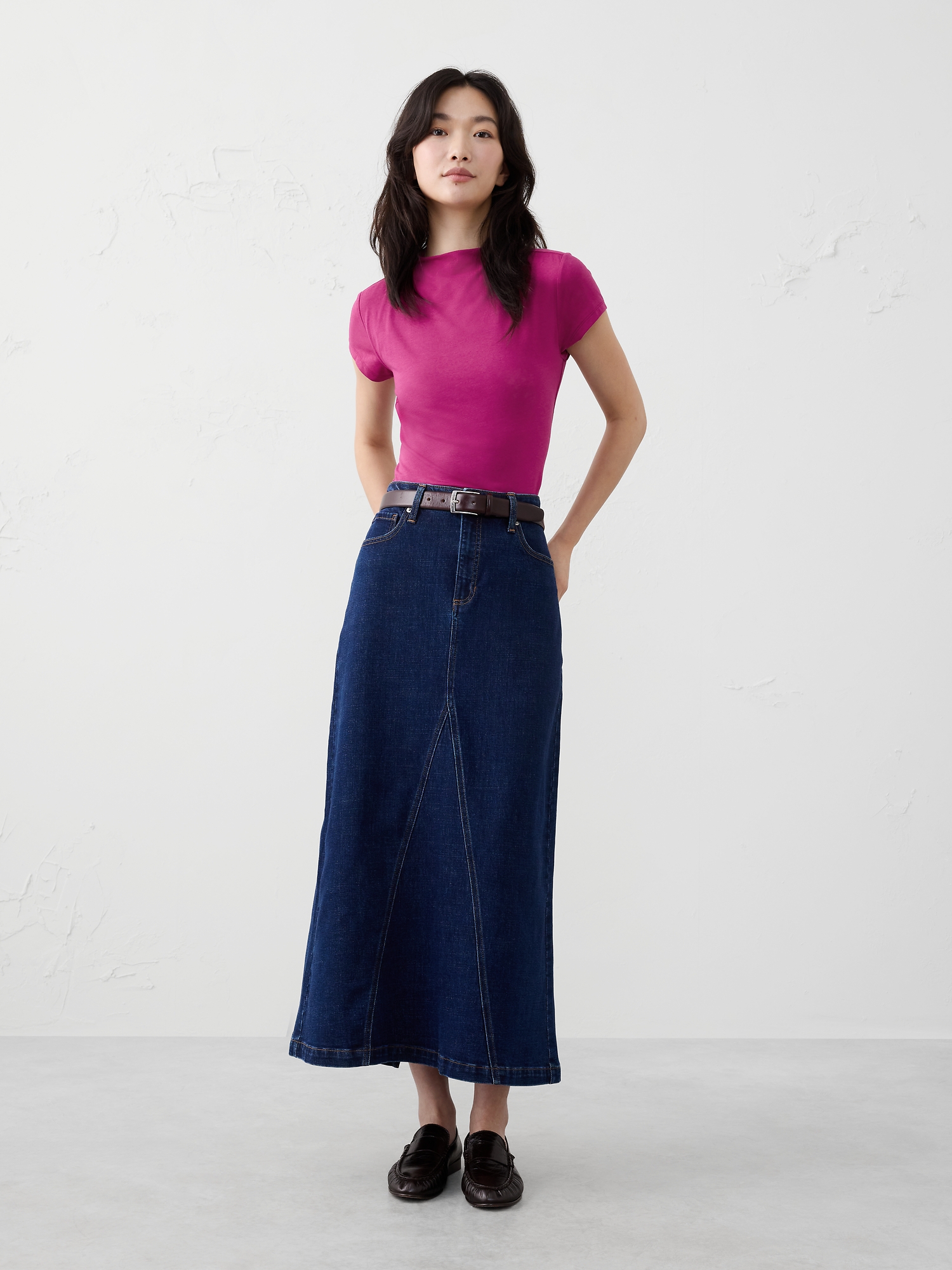 Image number 1 showing, Soft Stretch Mock-Neck Top