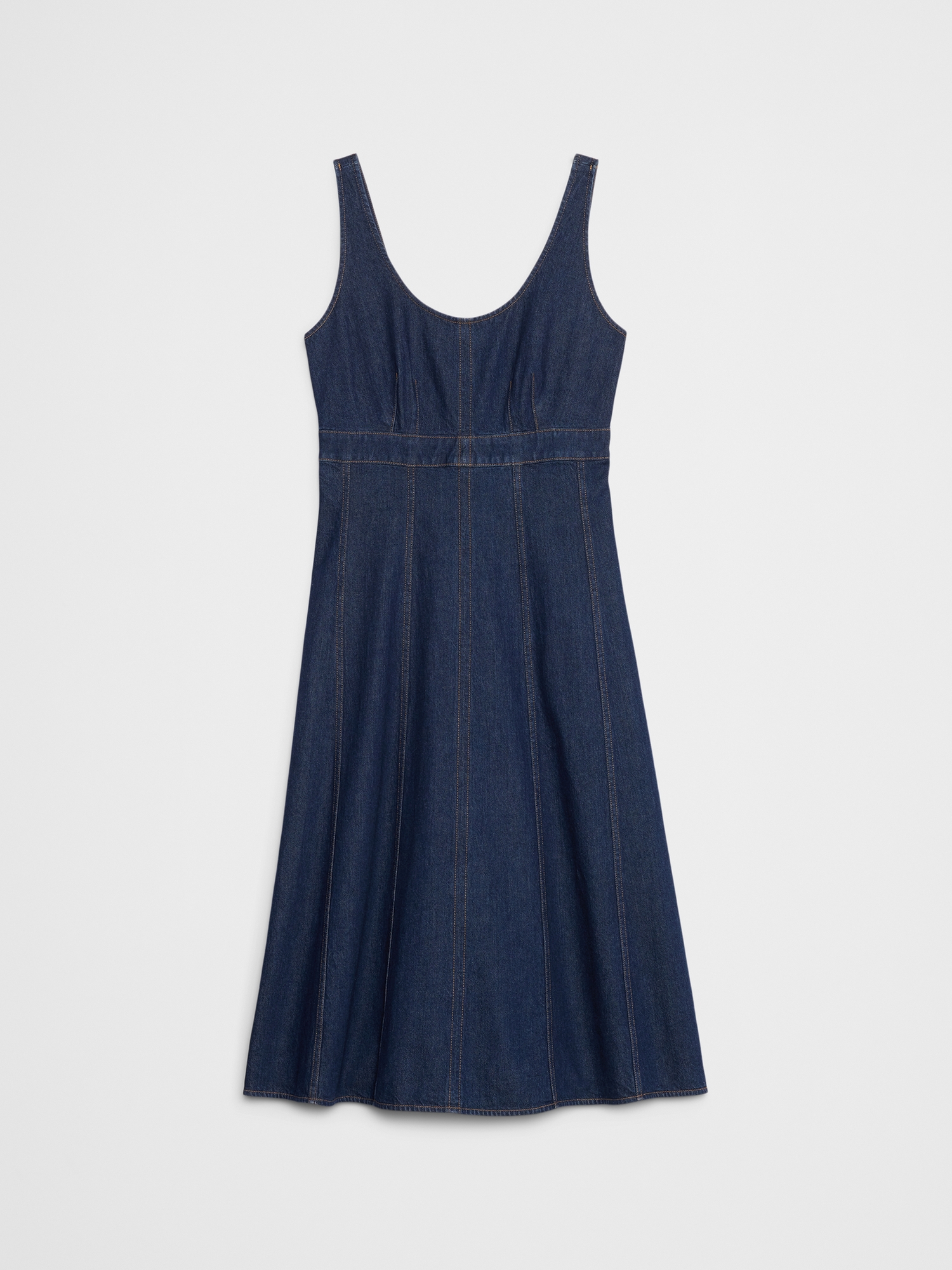 Image number 4 showing, Denim Empire-Waist Midi Dress