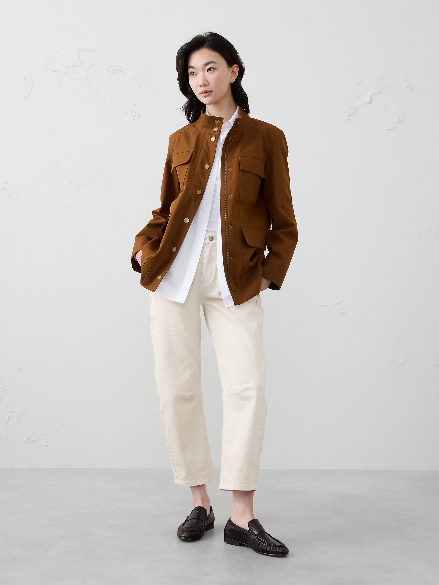 Twill Utility Jacket - Oxford Brown