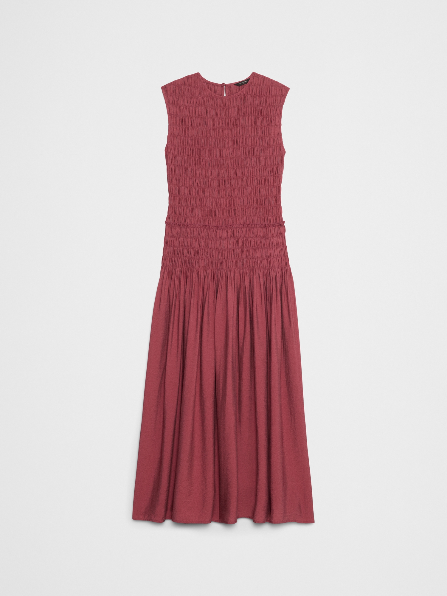 L'image numéro 4 présente Robe longue à corsage smocké
