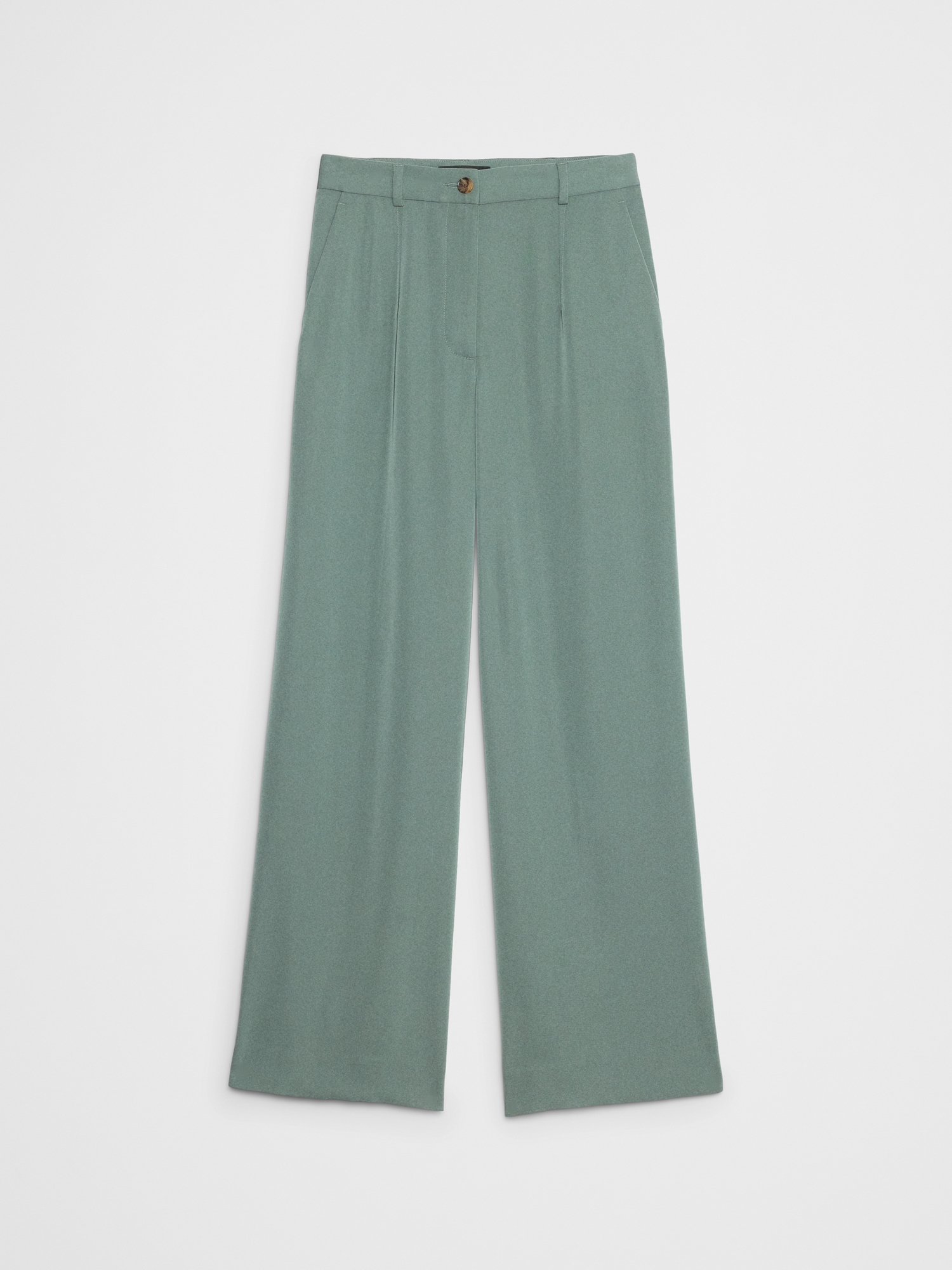 Image number 4 showing, Wide-Leg High-Rise Twill Trouser