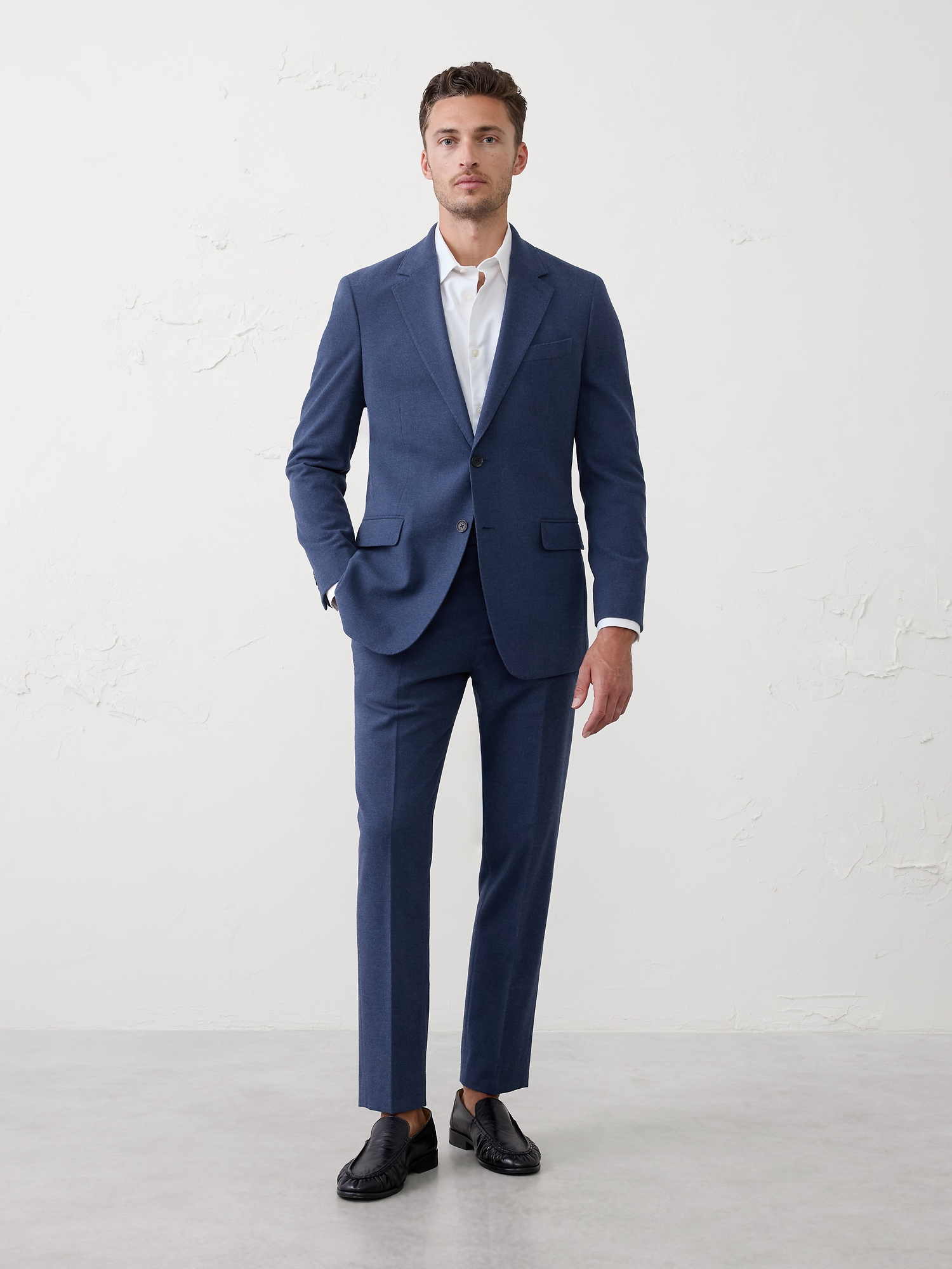 Image number 1 showing, Tailored-Fit Soft Flannel Suit Jacket