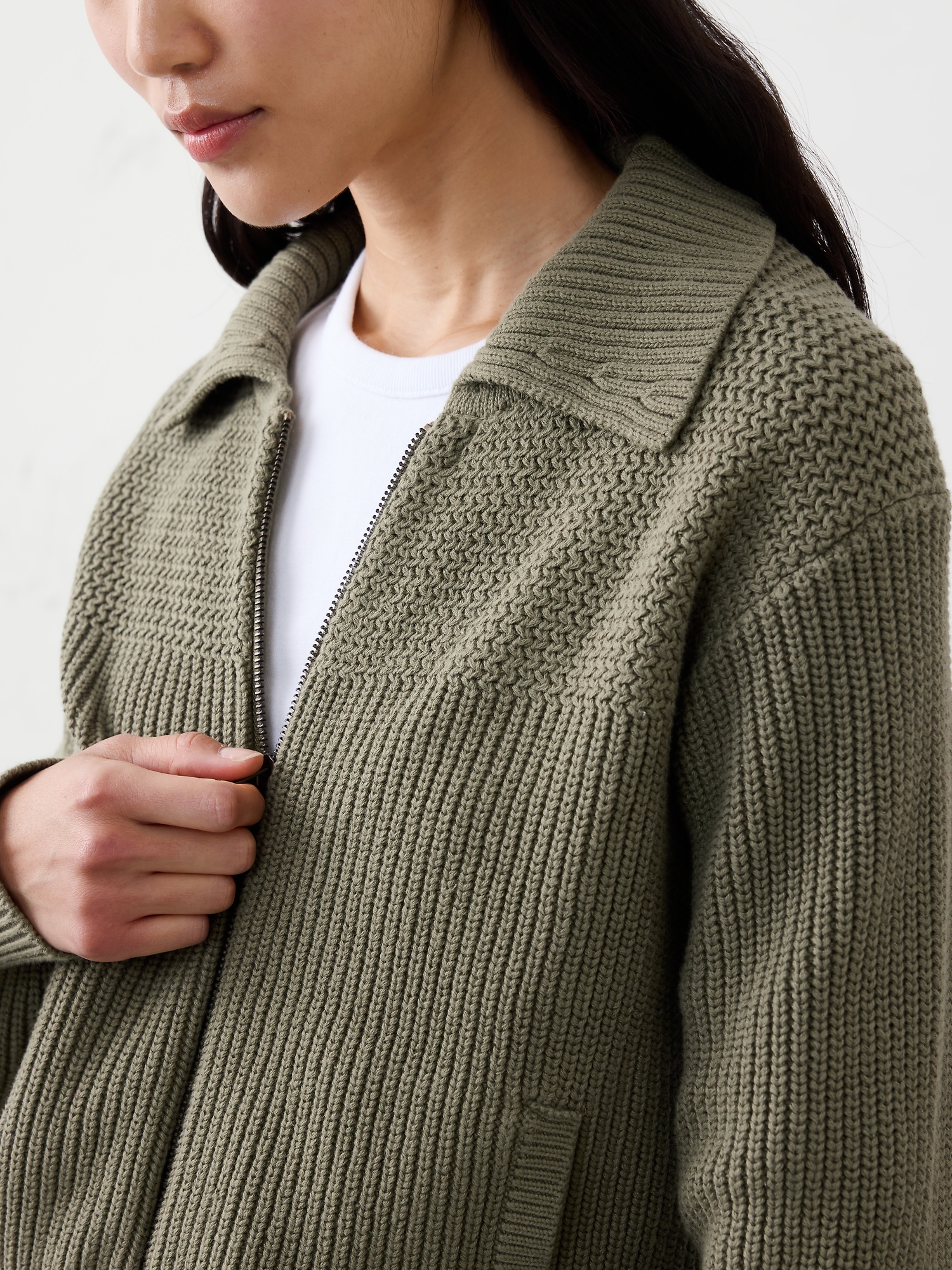 Image number 3 showing, TEXTURED SWEATER JACKET