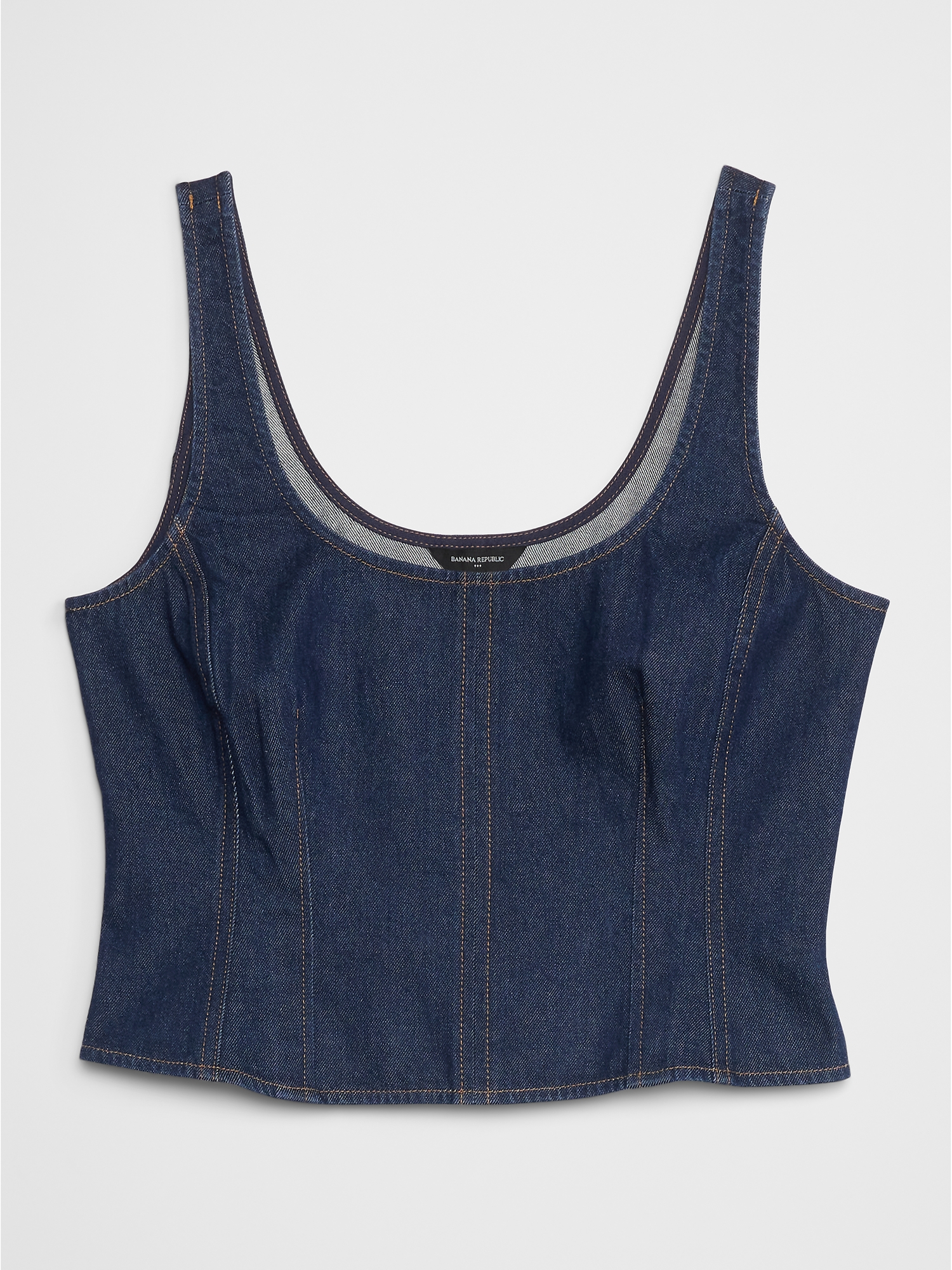 Image number 4 showing, Denim Corset Top