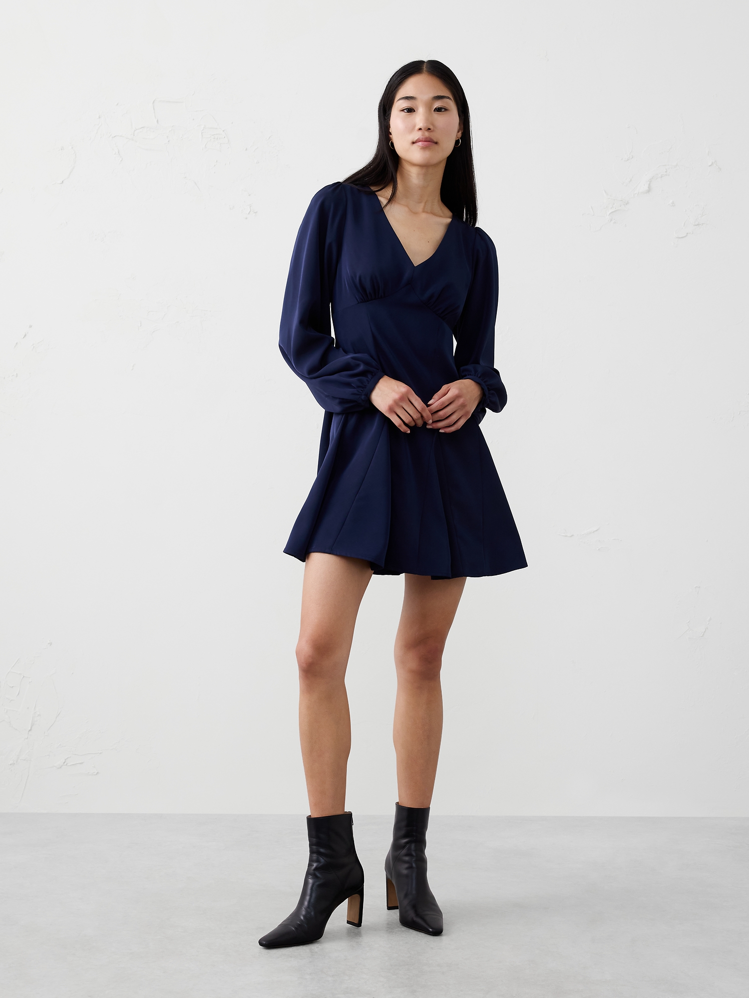 Image number 1 showing, GODET MINI DRESS