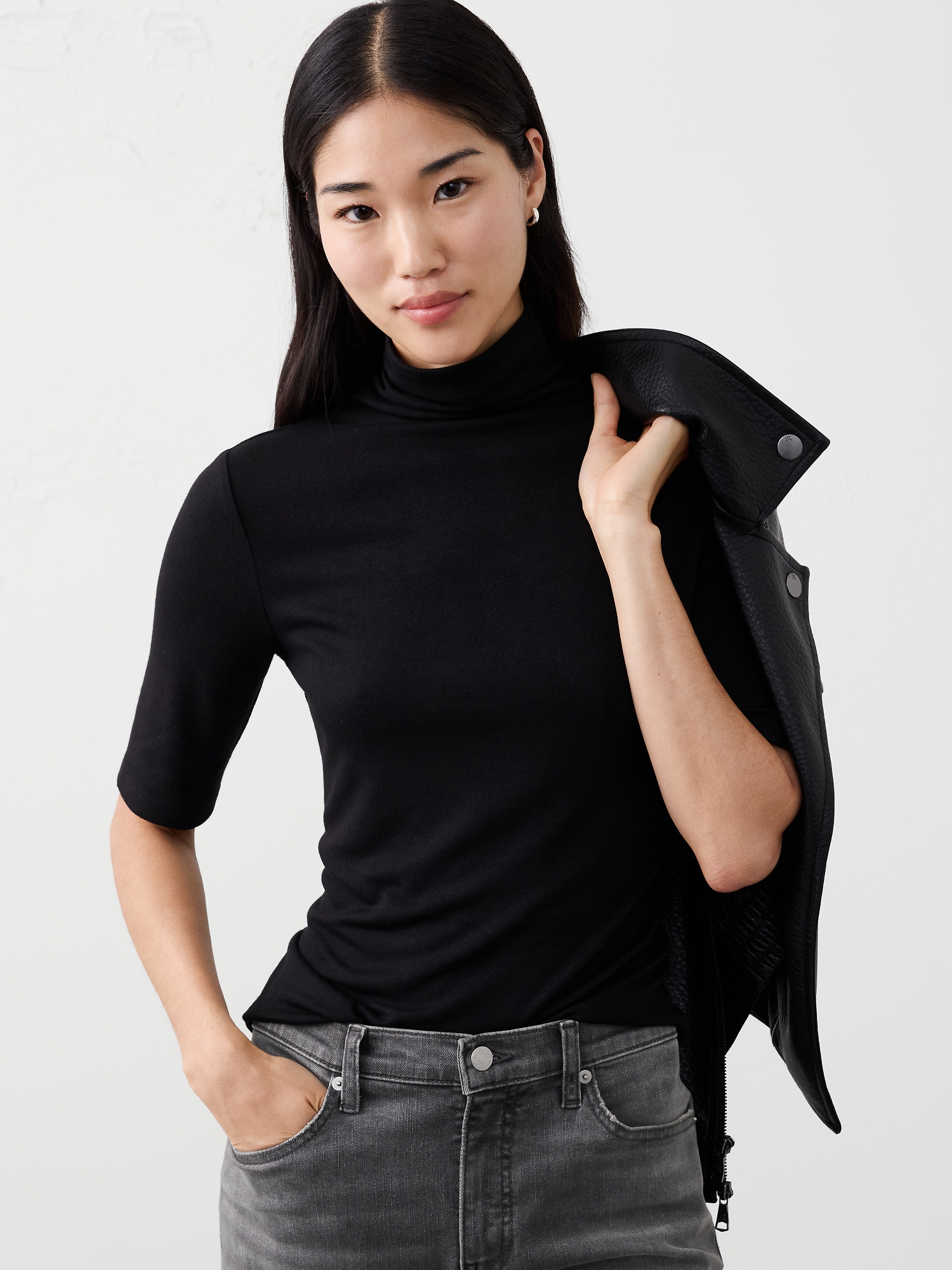 Image number 1 showing, Soft Luxe Turtleneck Top