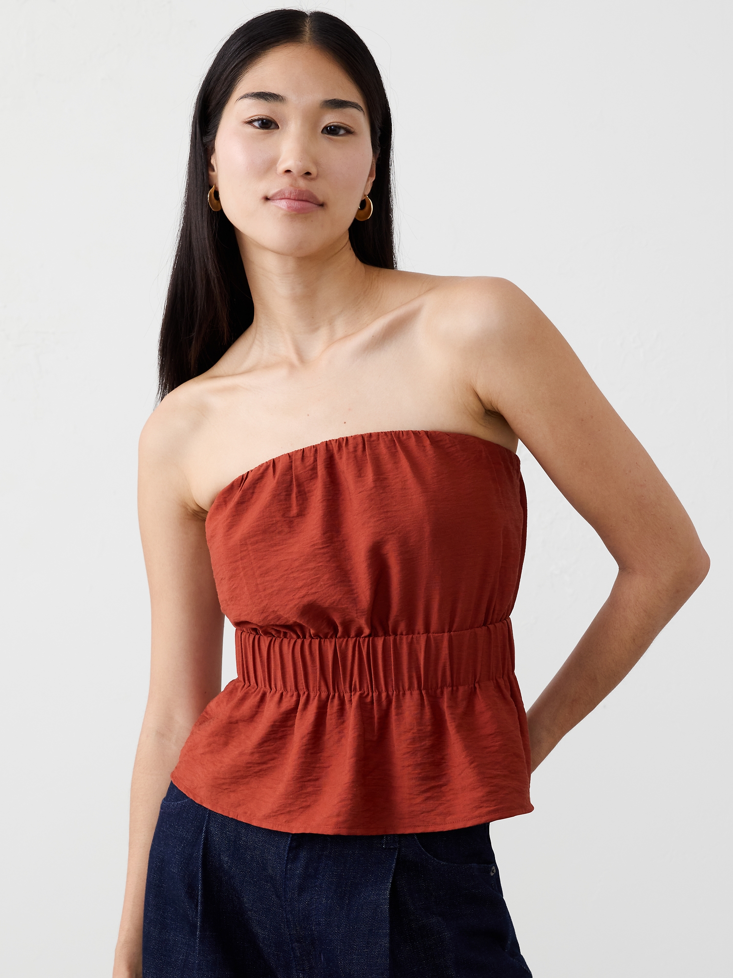 Image number 1 showing, Cinched-Waist Top