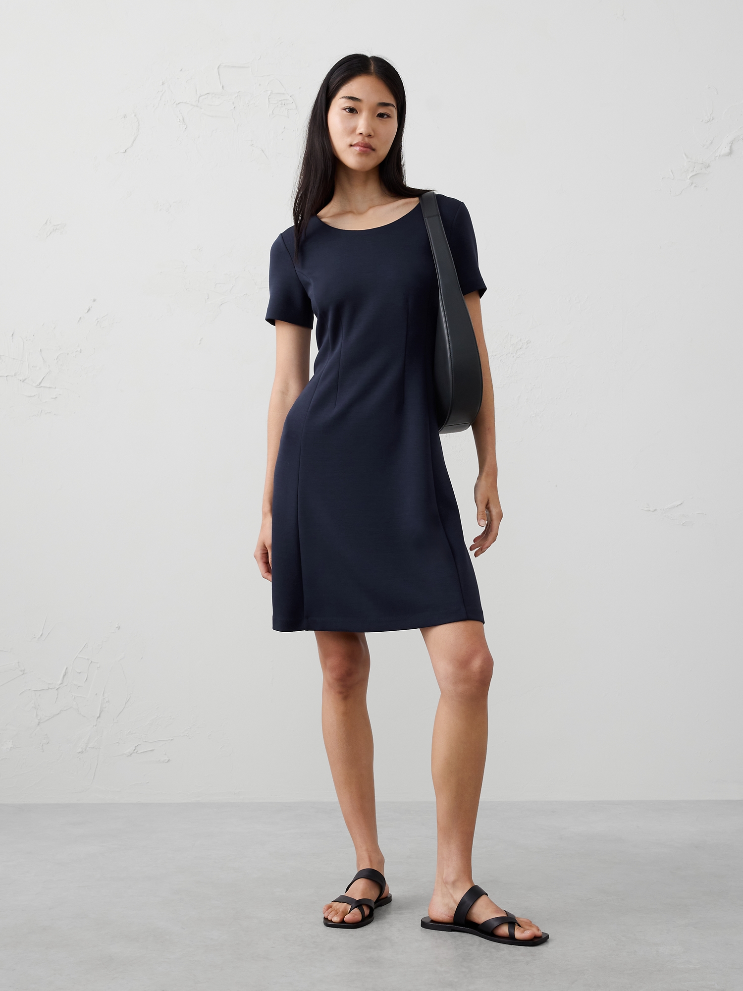 Image number 1 showing, SCUBA KNEE-LENGTH DRESS