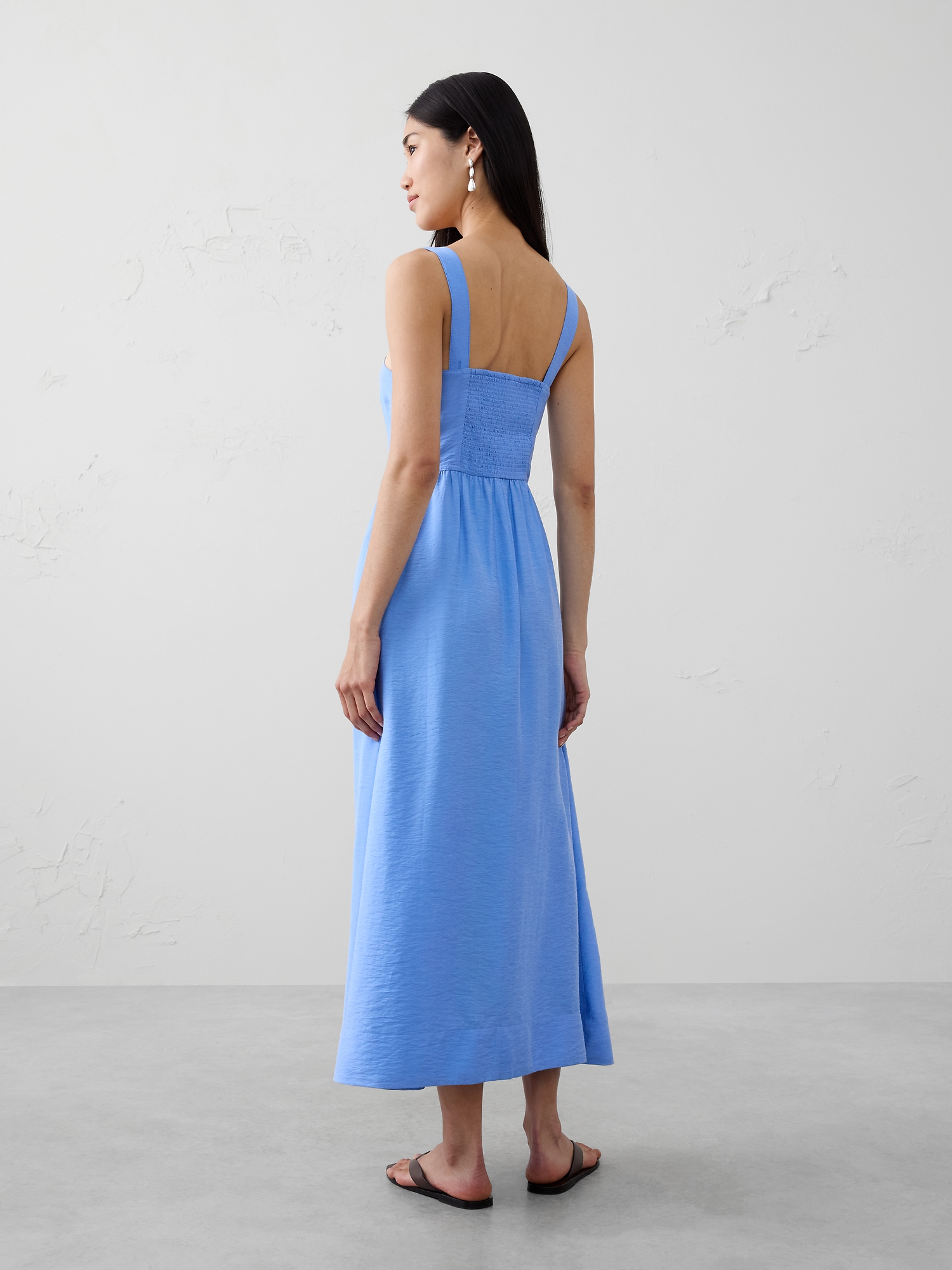 Image number 2 showing, Gathered Empire-Waist Midi Dress