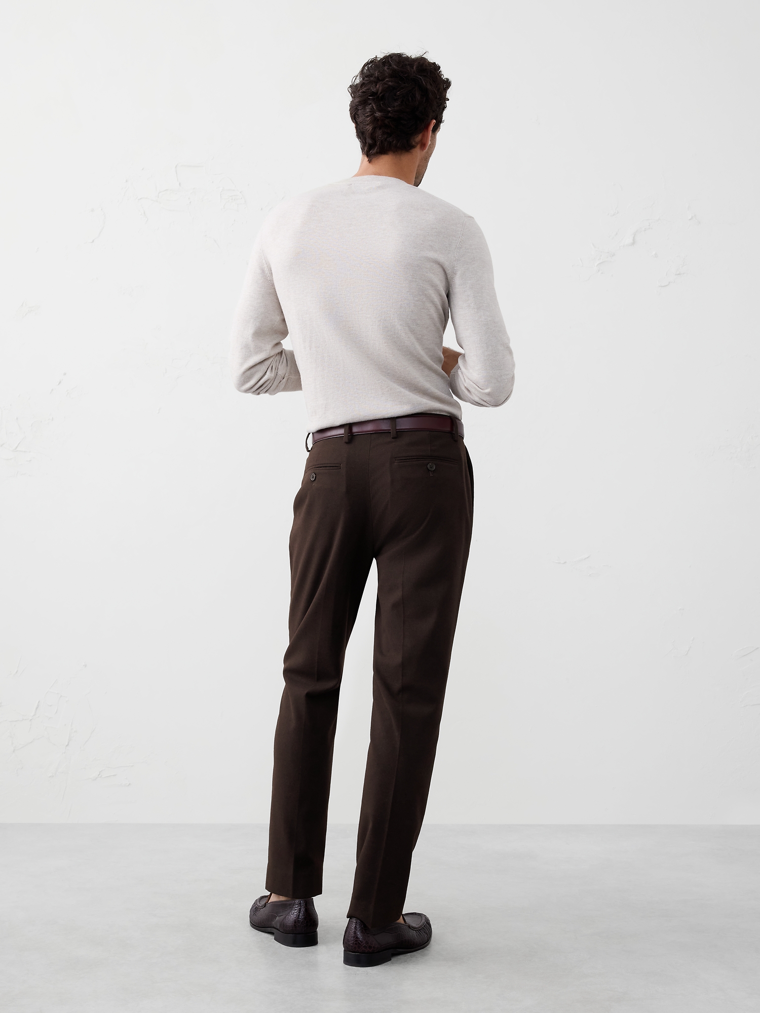 Image number 5 showing, Tailored-Fit Soft Flannel Suit Trouser