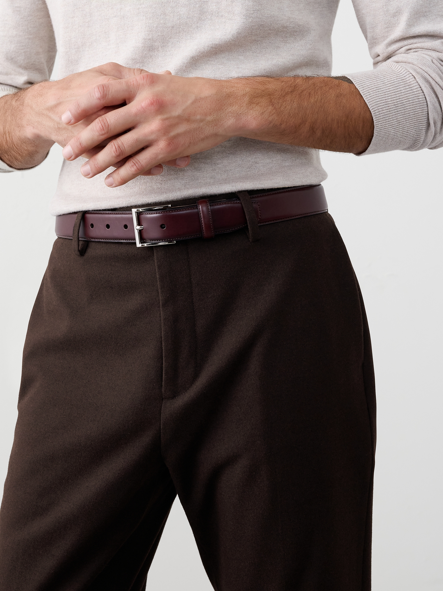 Image number 6 showing, Tailored-Fit Soft Flannel Suit Trouser