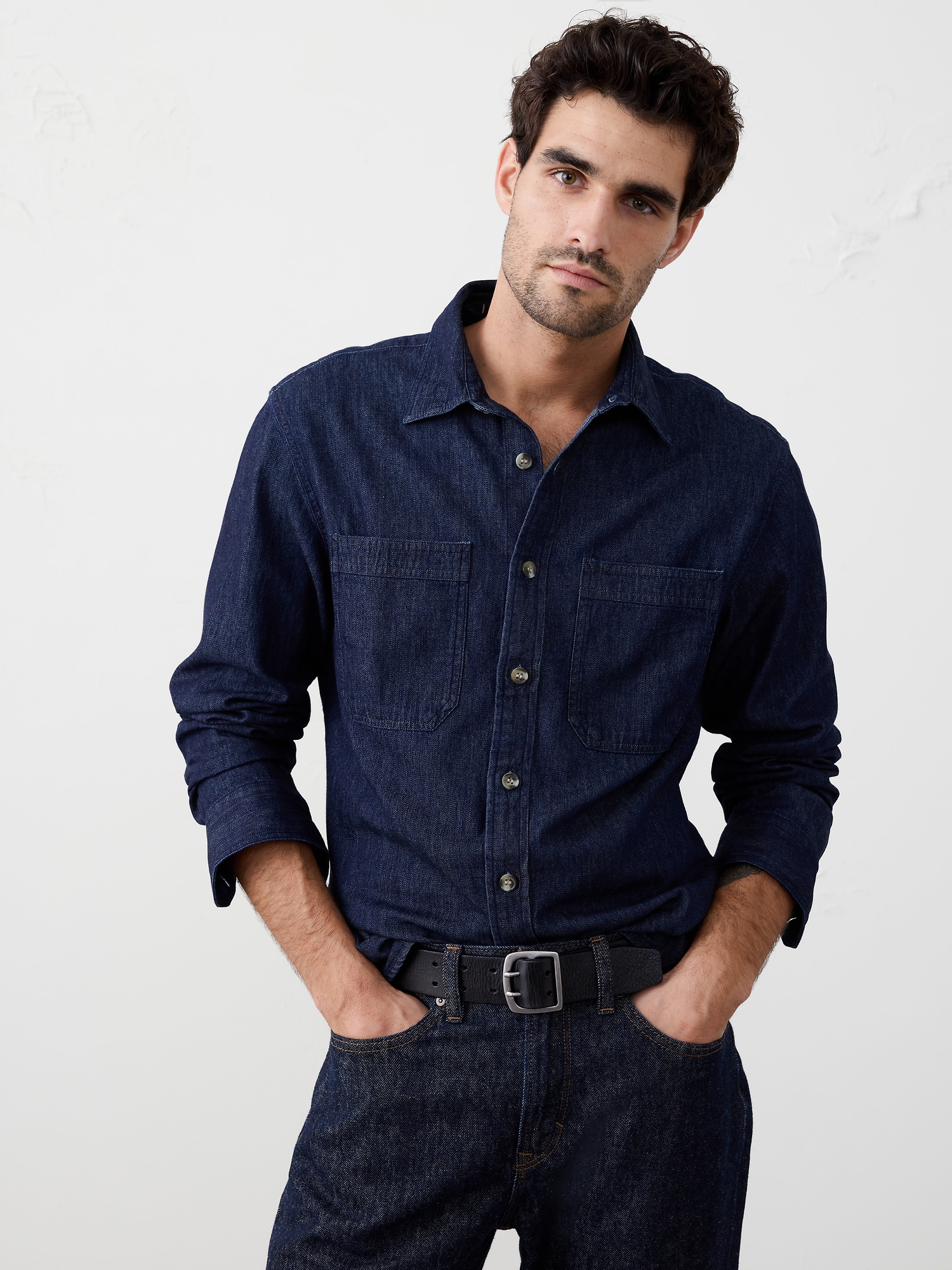 Image number 1 showing, Standard-Fit Heritage Denim Shirt