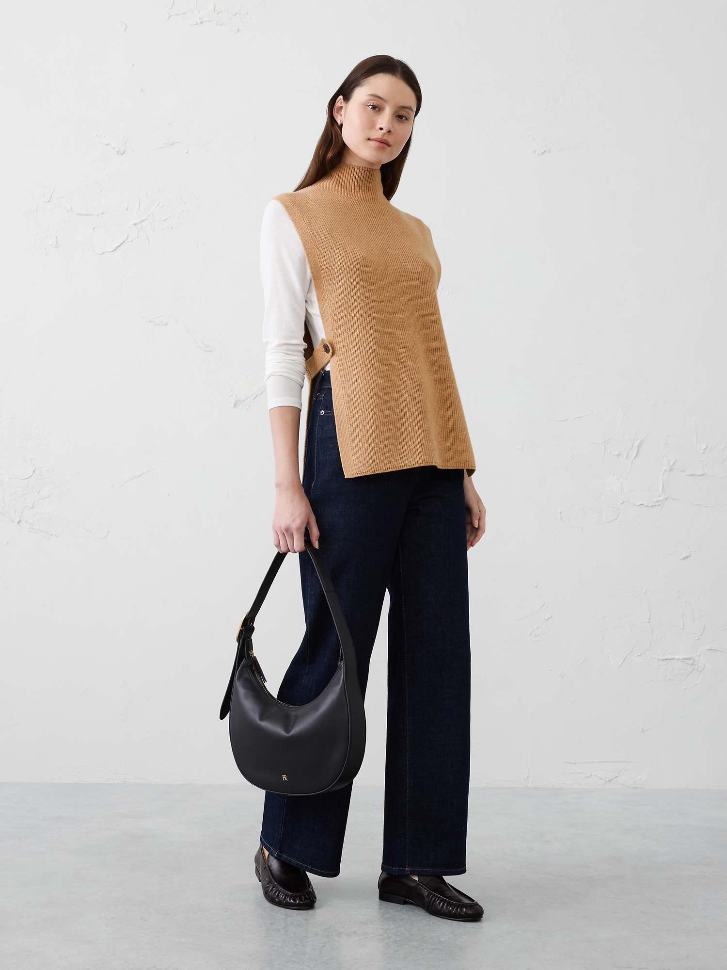 Image number 1 showing, SWEATER BIB PONCHO