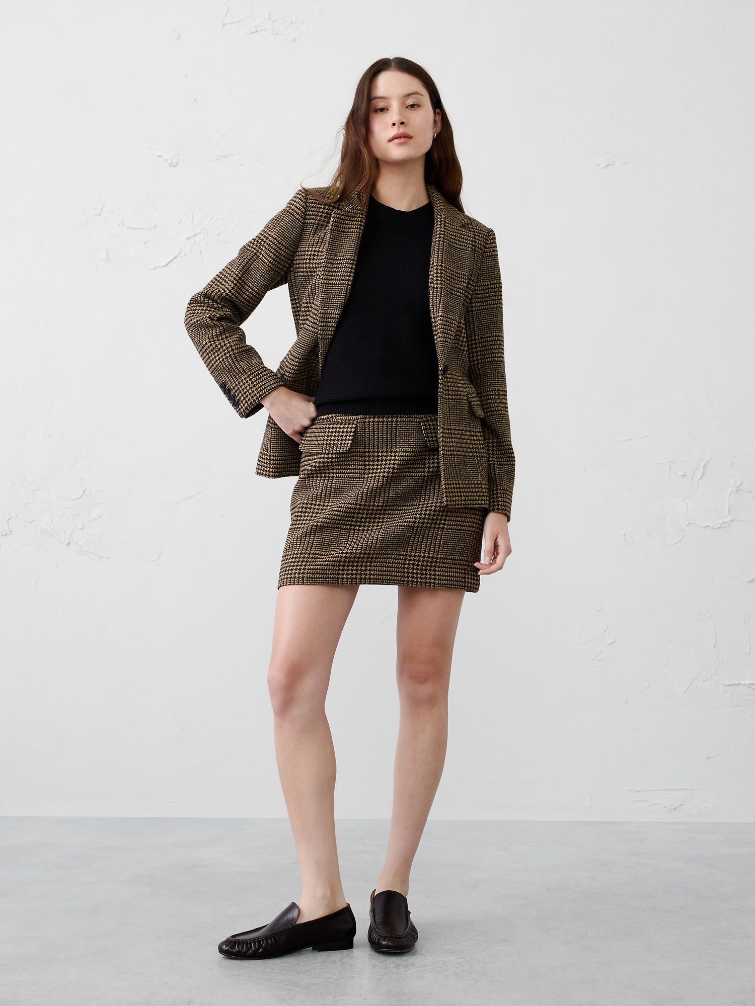 Plaid Blazer - Brown Plaid