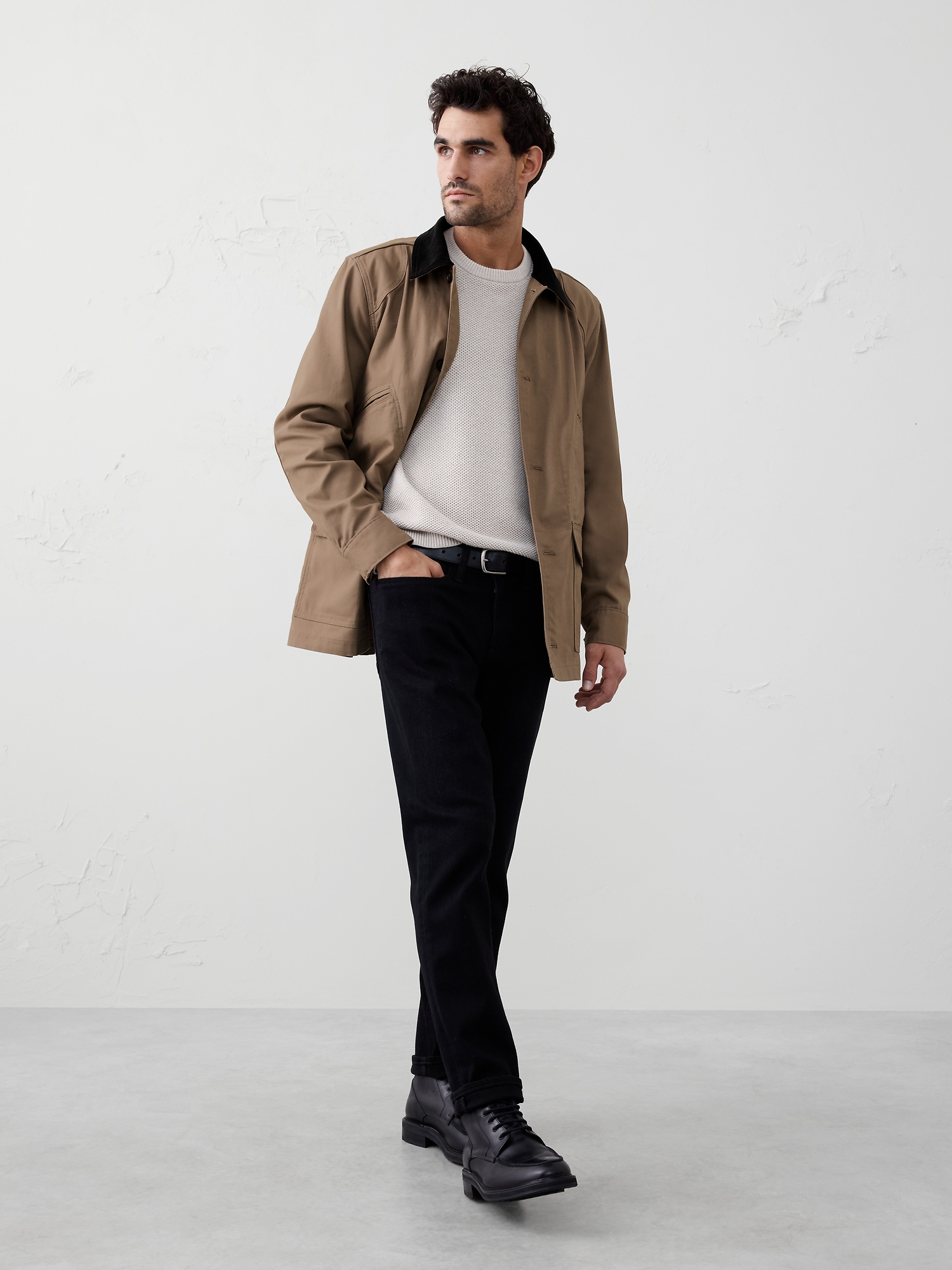 Image number 1 showing, CORDUROY COLLAR BARN JACKET