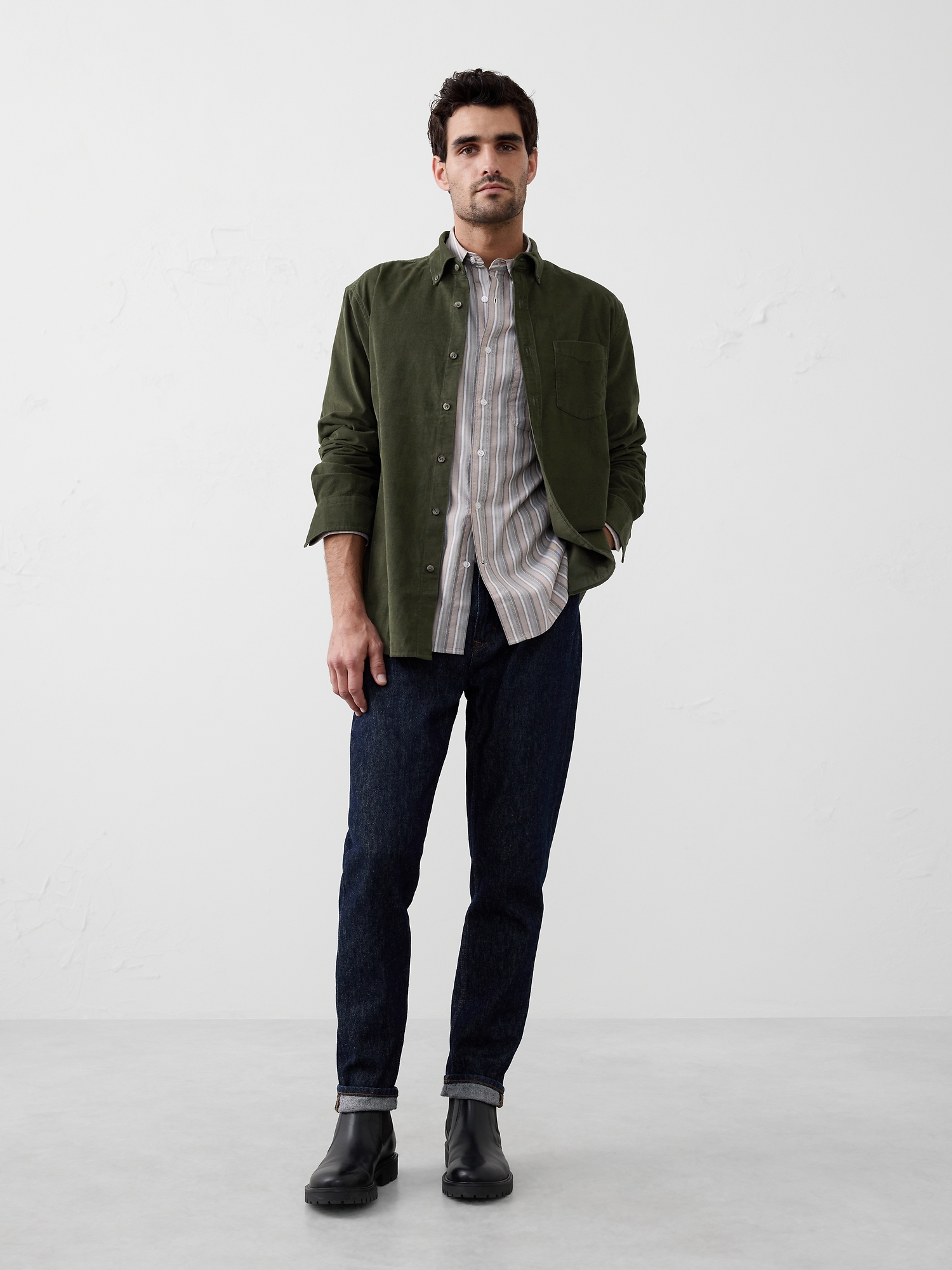 Image number 1 showing, FINE WALE CORDUROY SHIRT