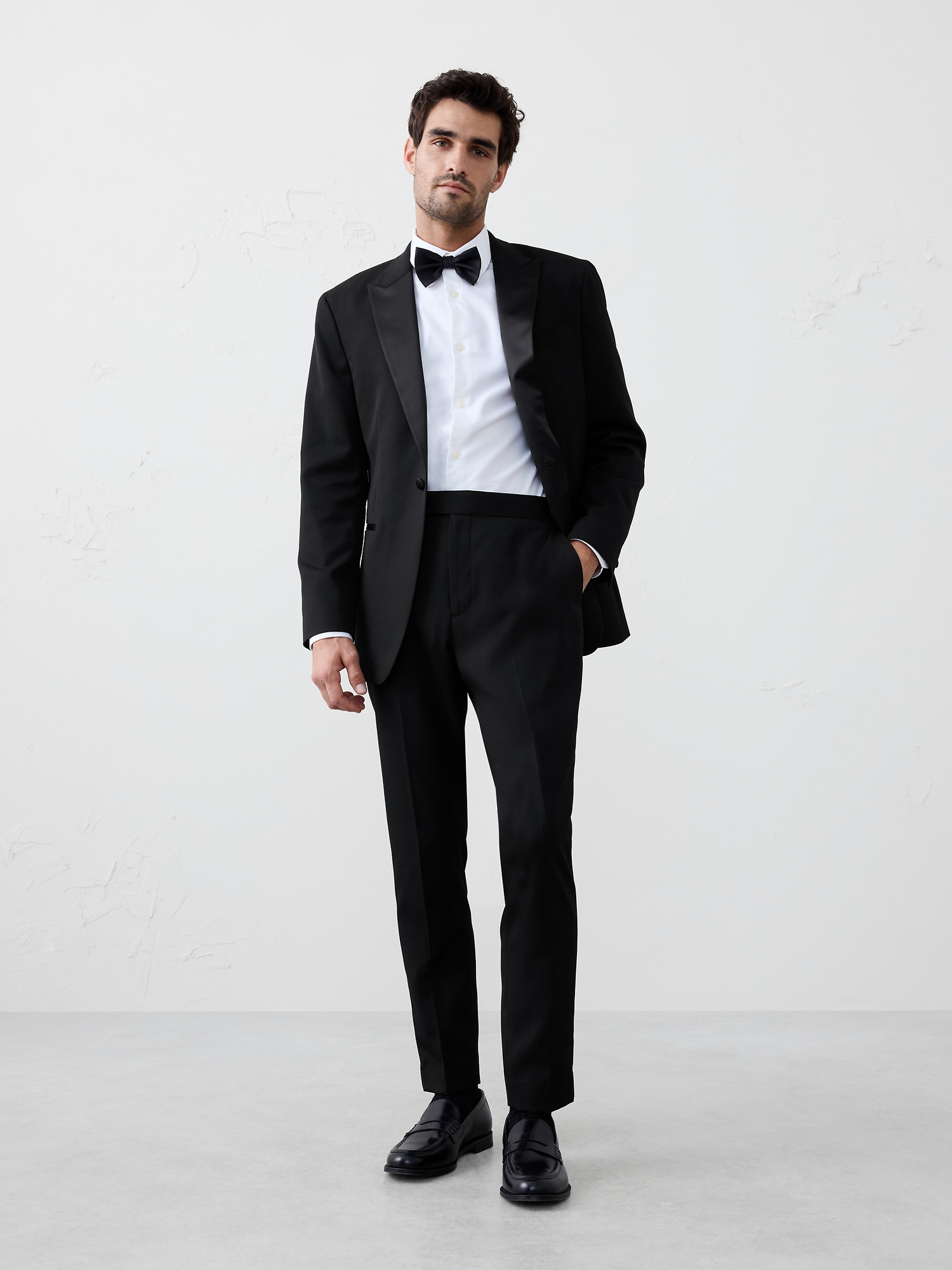 Image number 1 showing, Tailored-Fit Luxe Tuxedo Suit Trouser