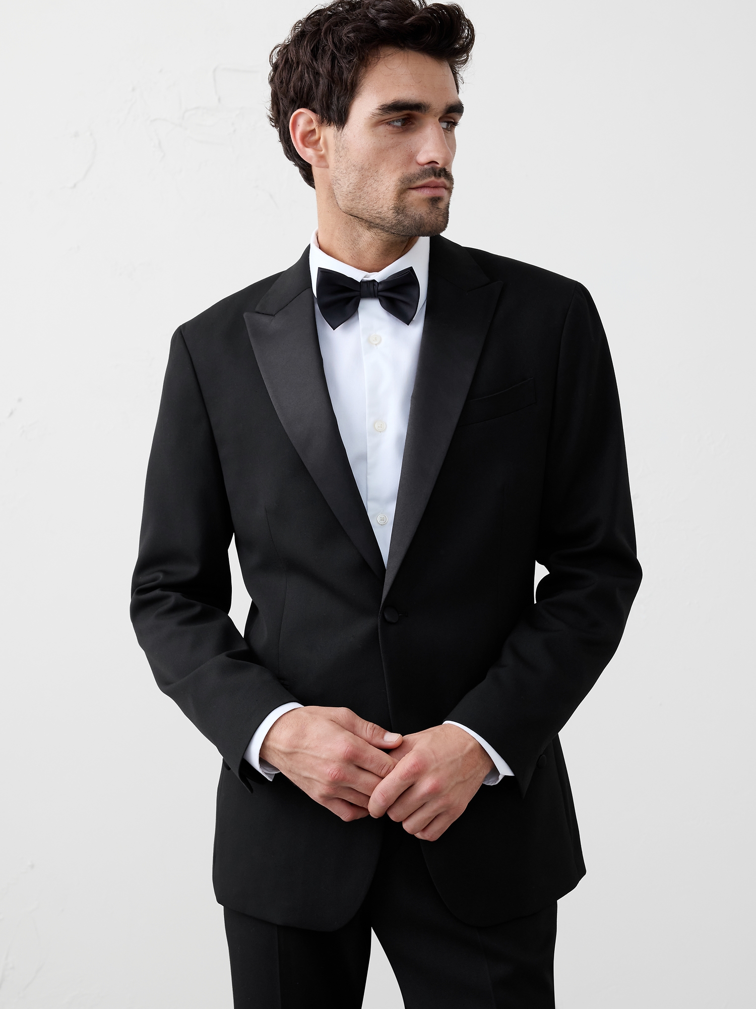 Image number 1 showing, Tailored-Fit Luxe Tuxedo Suit Jacket