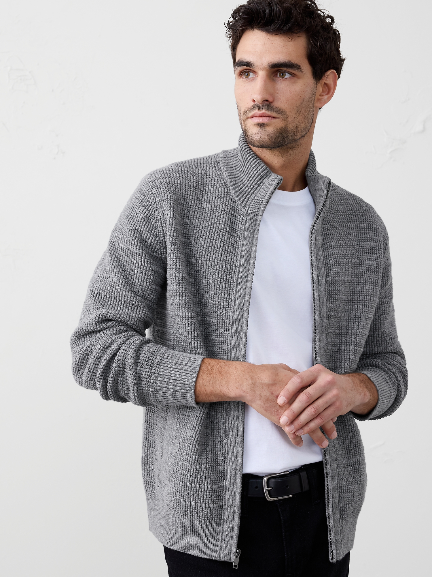 Image number 3 showing, Textured Sweater Jacket