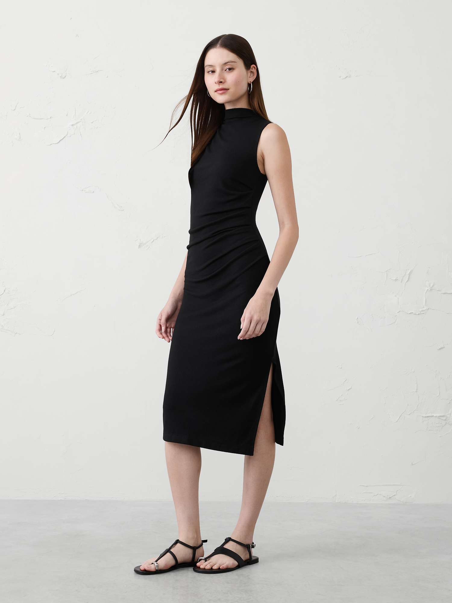 Image number 1 showing, Soft Luxe Bateau-Neck Midi Dress