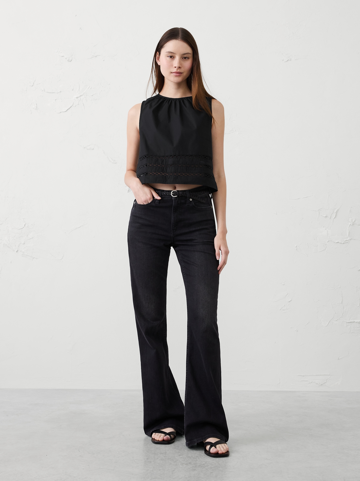 Embroidered Top - Black