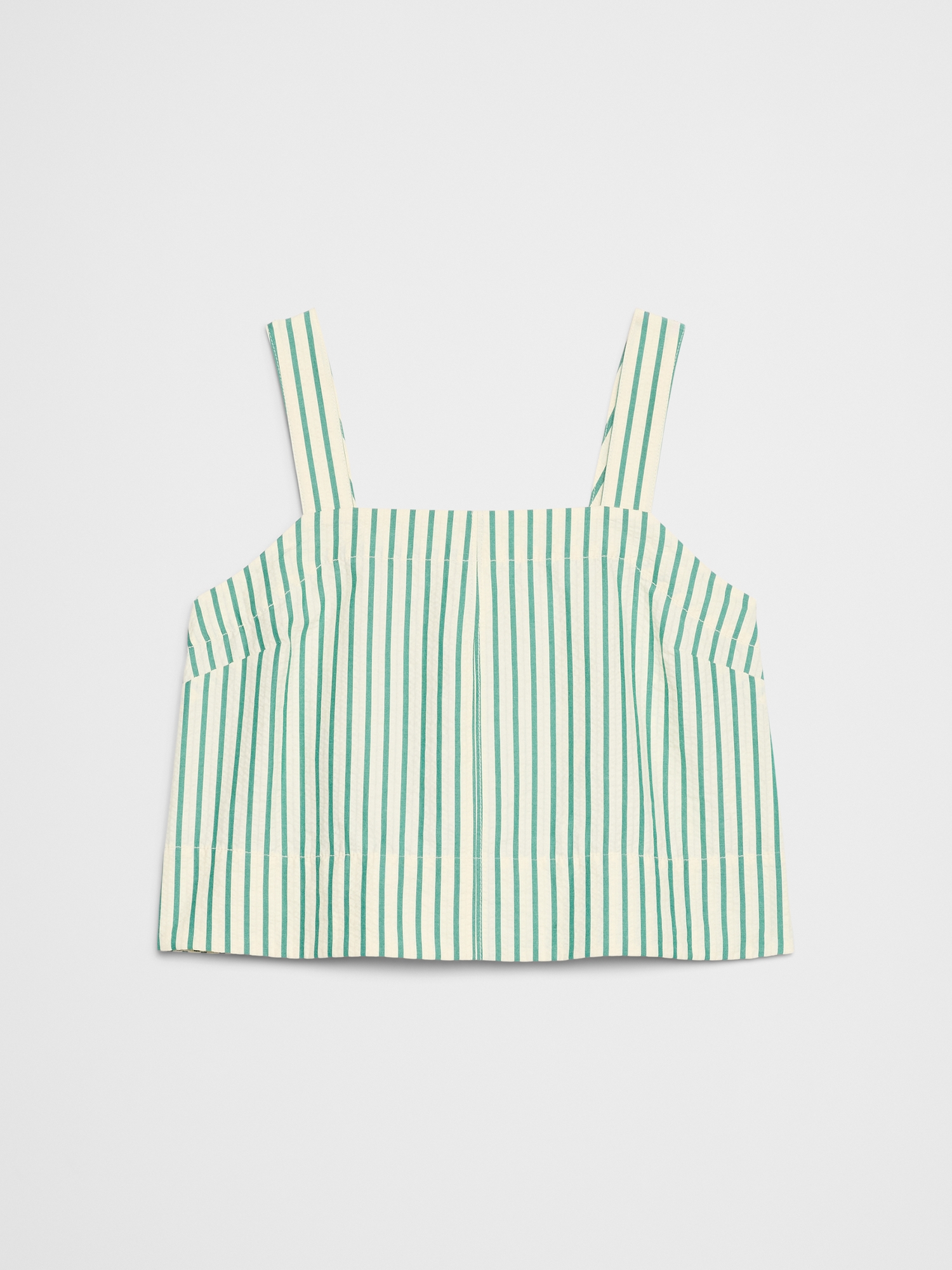 Image number 7 showing, Linen-Blend Boxy Topstitch Tank