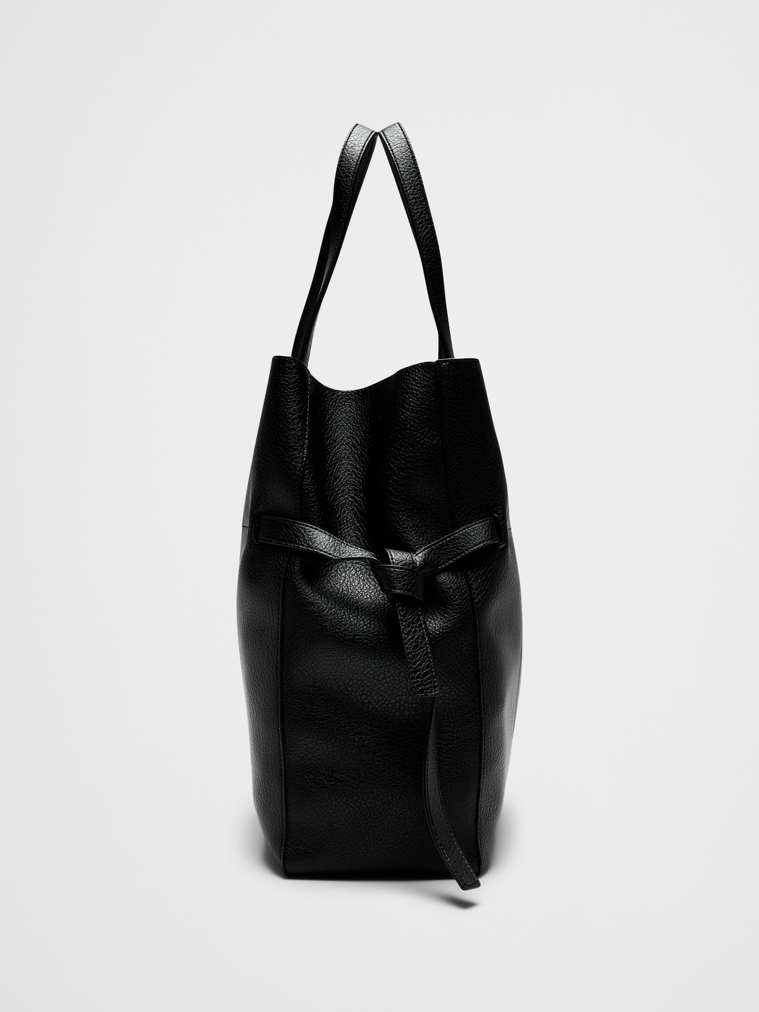 Image number 3 showing, Vegan Leather Tie-Side Tote