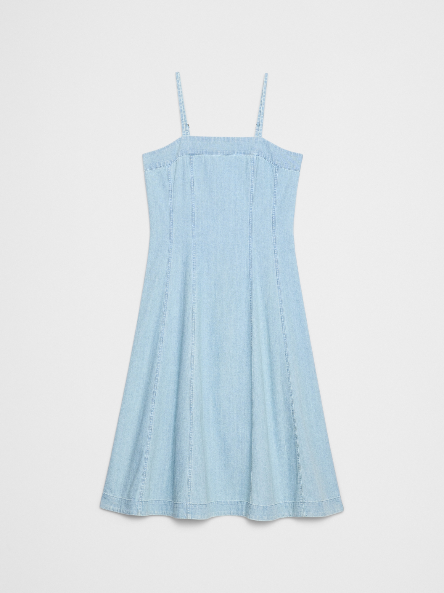 Image number 7 showing, Linen-Blend Seamed Midi Dress