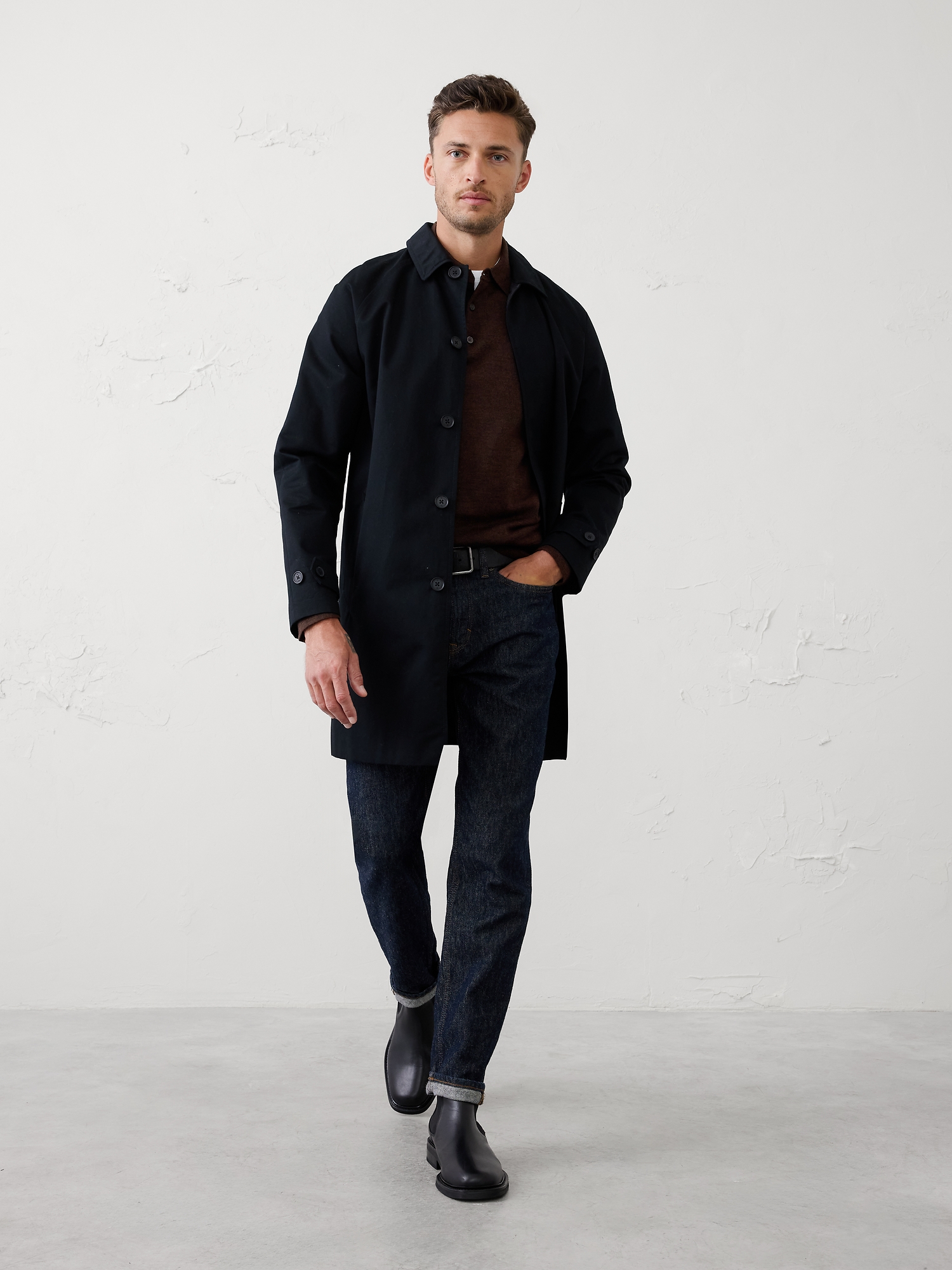 Image number 1 showing, MERINO WOOL POLO SWEATER